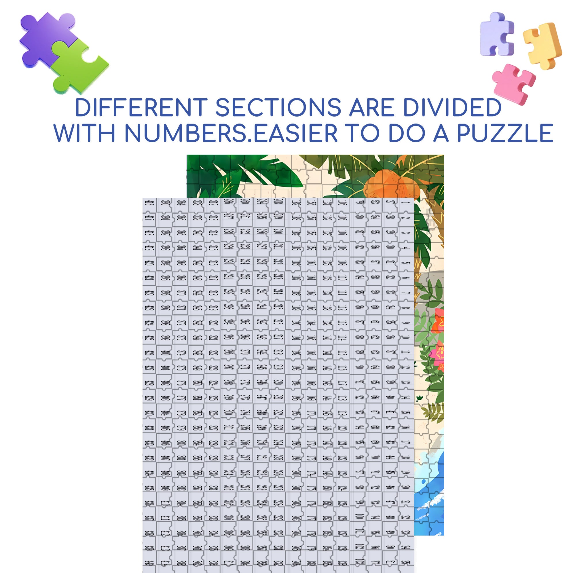 Summer Hippo 500pcs/1000pcs Jigsaw Puzzle, Scratch-Resistant, Interactive Family Game & Brain-Boosting DIY Decor, Perfect for Halloween, Christmas & New Year Gifts, Family Puzzle Game