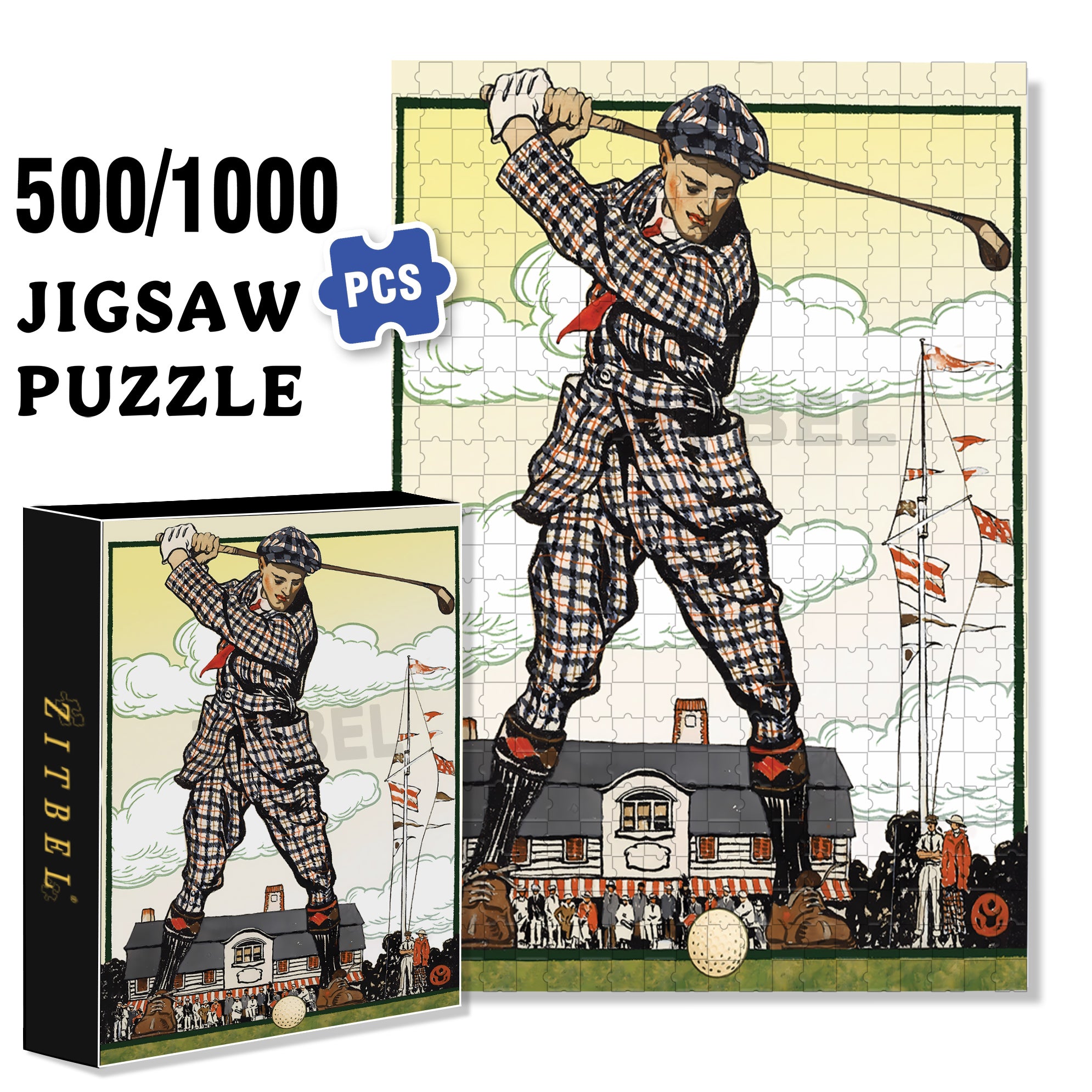 Teeing 500pcs/1000pcs Jigsaw Puzzle, Scratch-Resistant, Interactive Family Game & Brain-Boosting DIY Decor, Perfect for Halloween, Christmas & New Year Gifts, Family Puzzle Game