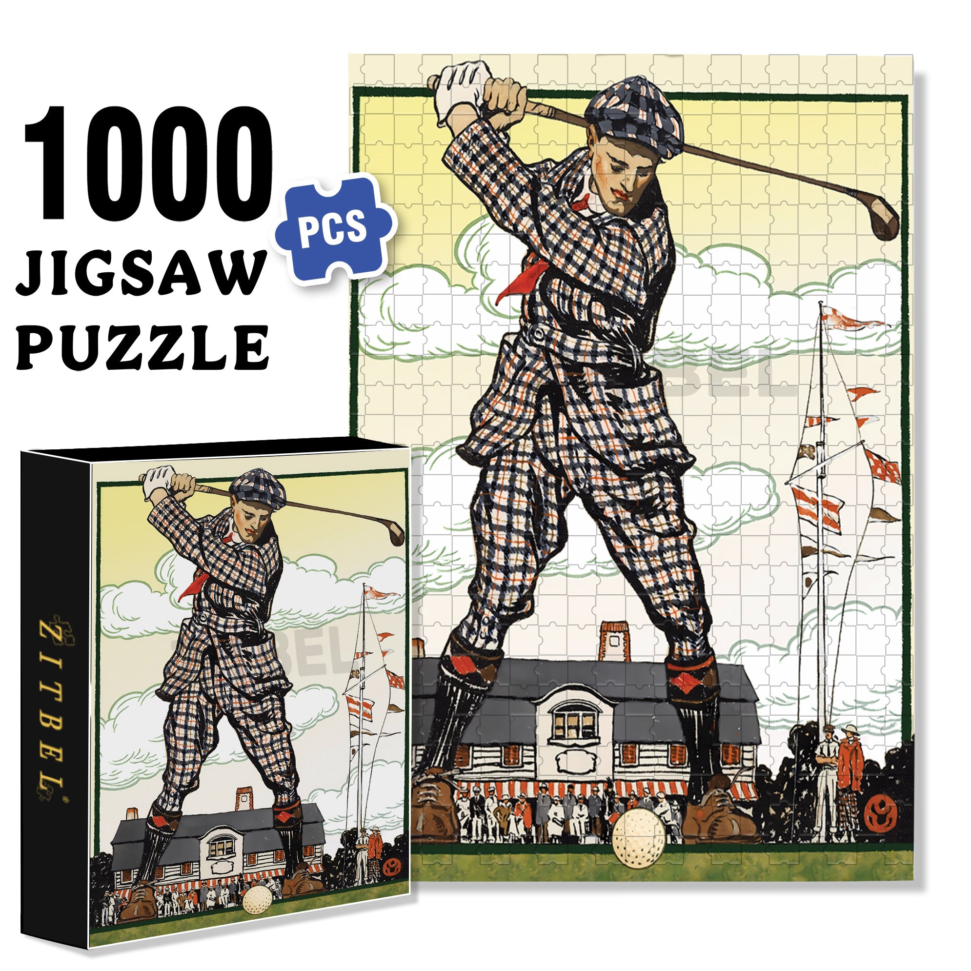 Teeing 500pcs/1000pcs Jigsaw Puzzle, Scratch-Resistant, Interactive Family Game & Brain-Boosting DIY Decor, Perfect for Halloween, Christmas & New Year Gifts, Family Puzzle Game