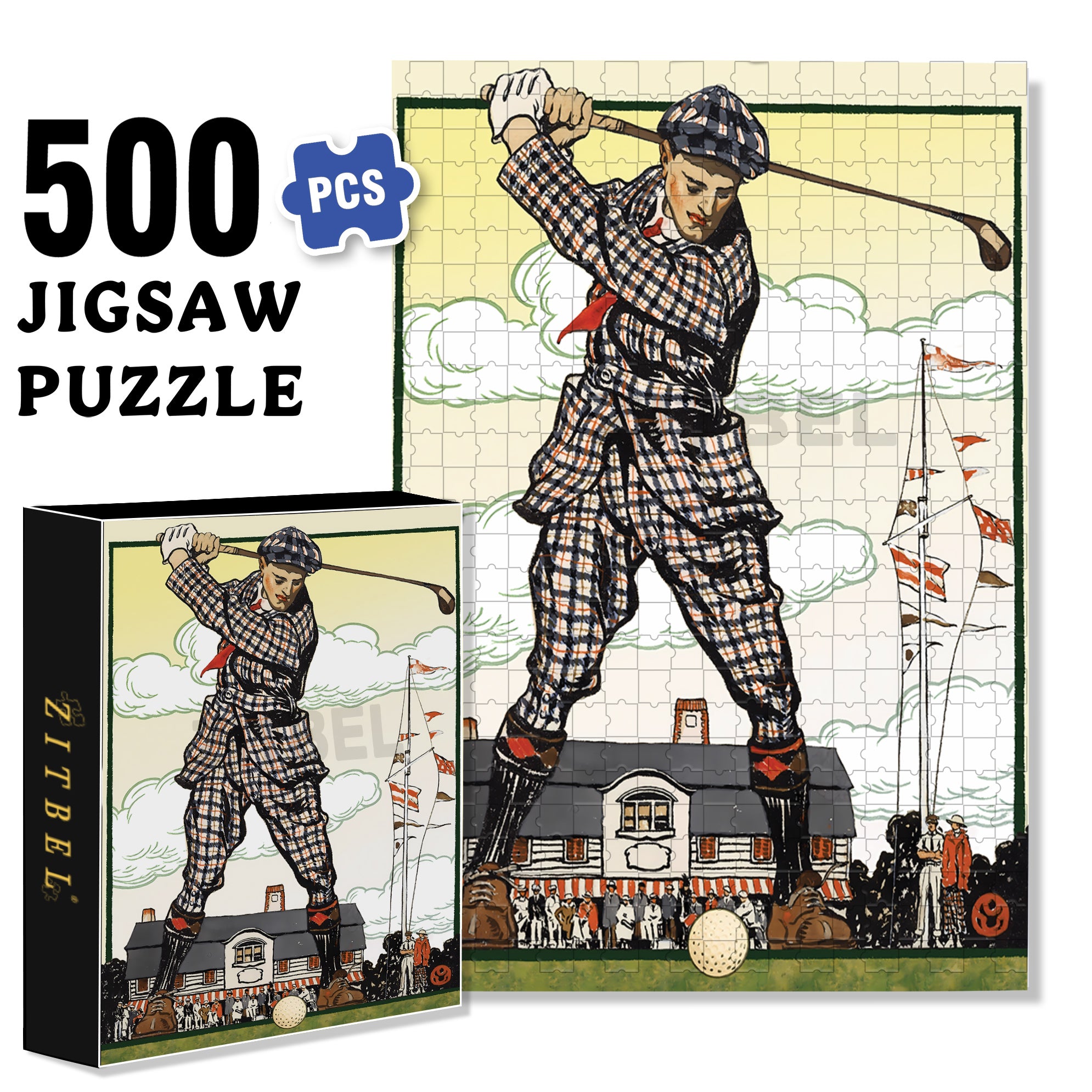 Teeing 500pcs/1000pcs Jigsaw Puzzle, Scratch-Resistant, Interactive Family Game & Brain-Boosting DIY Decor, Perfect for Halloween, Christmas & New Year Gifts, Family Puzzle Game