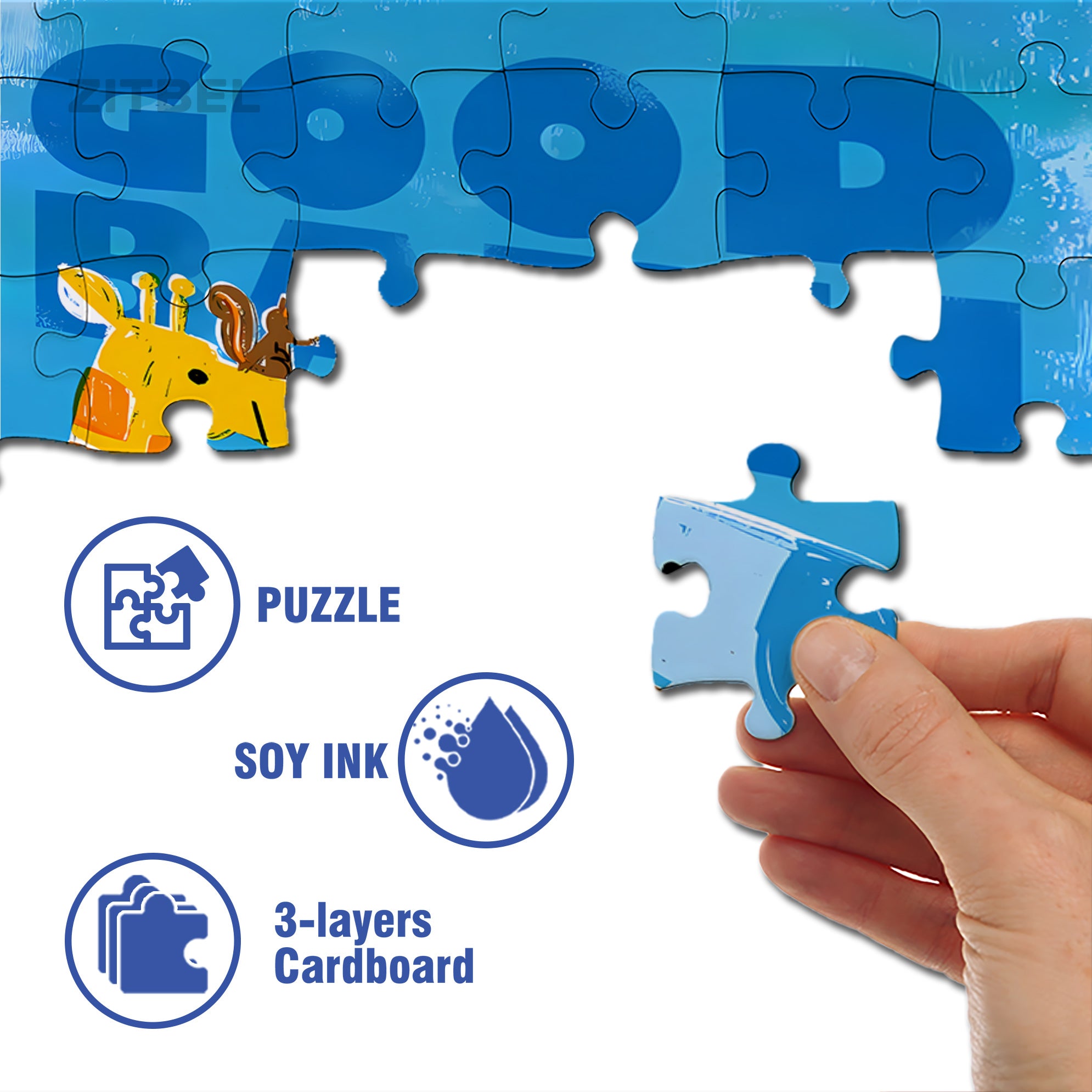 The Good Bath Day 500pcs/1000pcs Jigsaw Puzzle, Scratch-Resistant, Interactive Family Game & Brain-Boosting DIY Decor, Perfect for Halloween, Christmas & New Year Gifts, Family Puzzle Game