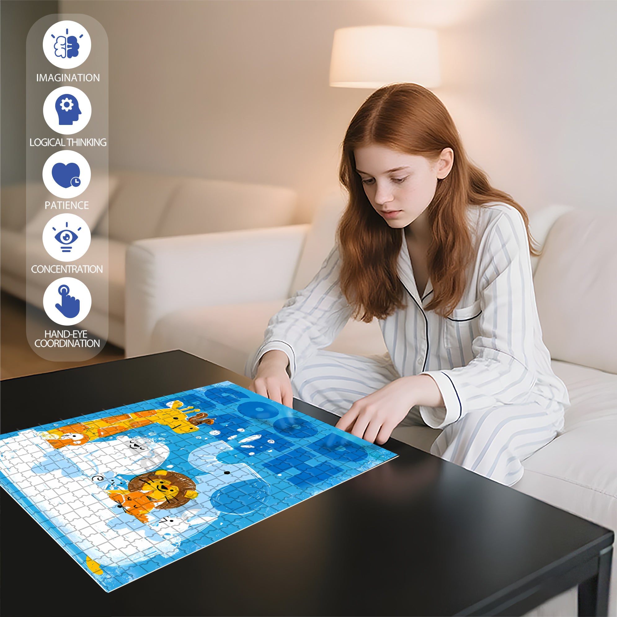 The Good Bath Day 500pcs/1000pcs Jigsaw Puzzle, Scratch-Resistant, Interactive Family Game & Brain-Boosting DIY Decor, Perfect for Halloween, Christmas & New Year Gifts, Family Puzzle Game