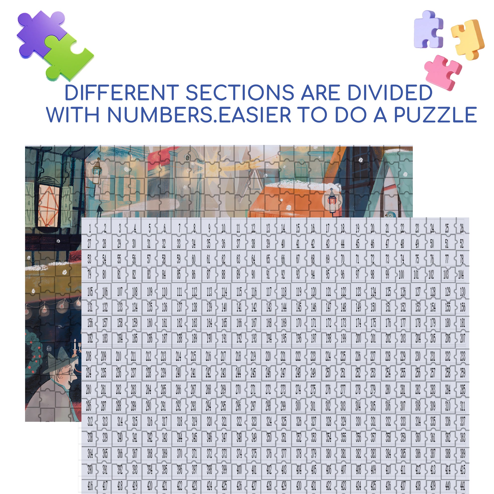 The Perfect Gift 500pcs/1000pcs Jigsaw Puzzle, Scratch-Resistant, Interactive Family Game & Brain-Boosting DIY Decor, Perfect for Halloween, Christmas & New Year Gifts, Family Puzzle Game
