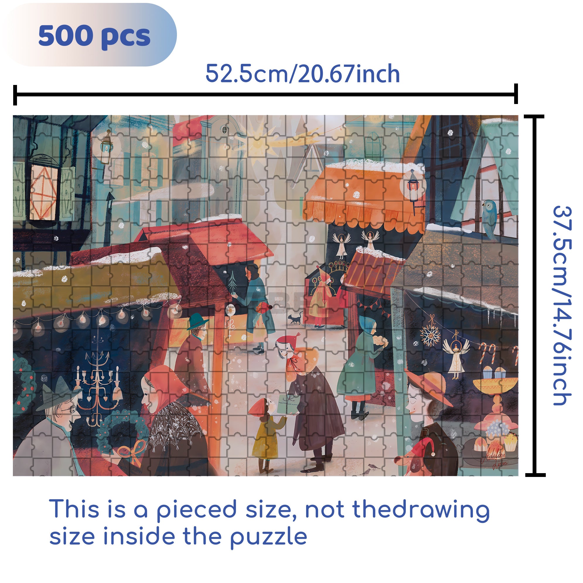 The Perfect Gift 500pcs/1000pcs Jigsaw Puzzle, Scratch-Resistant, Interactive Family Game & Brain-Boosting DIY Decor, Perfect for Halloween, Christmas & New Year Gifts, Family Puzzle Game