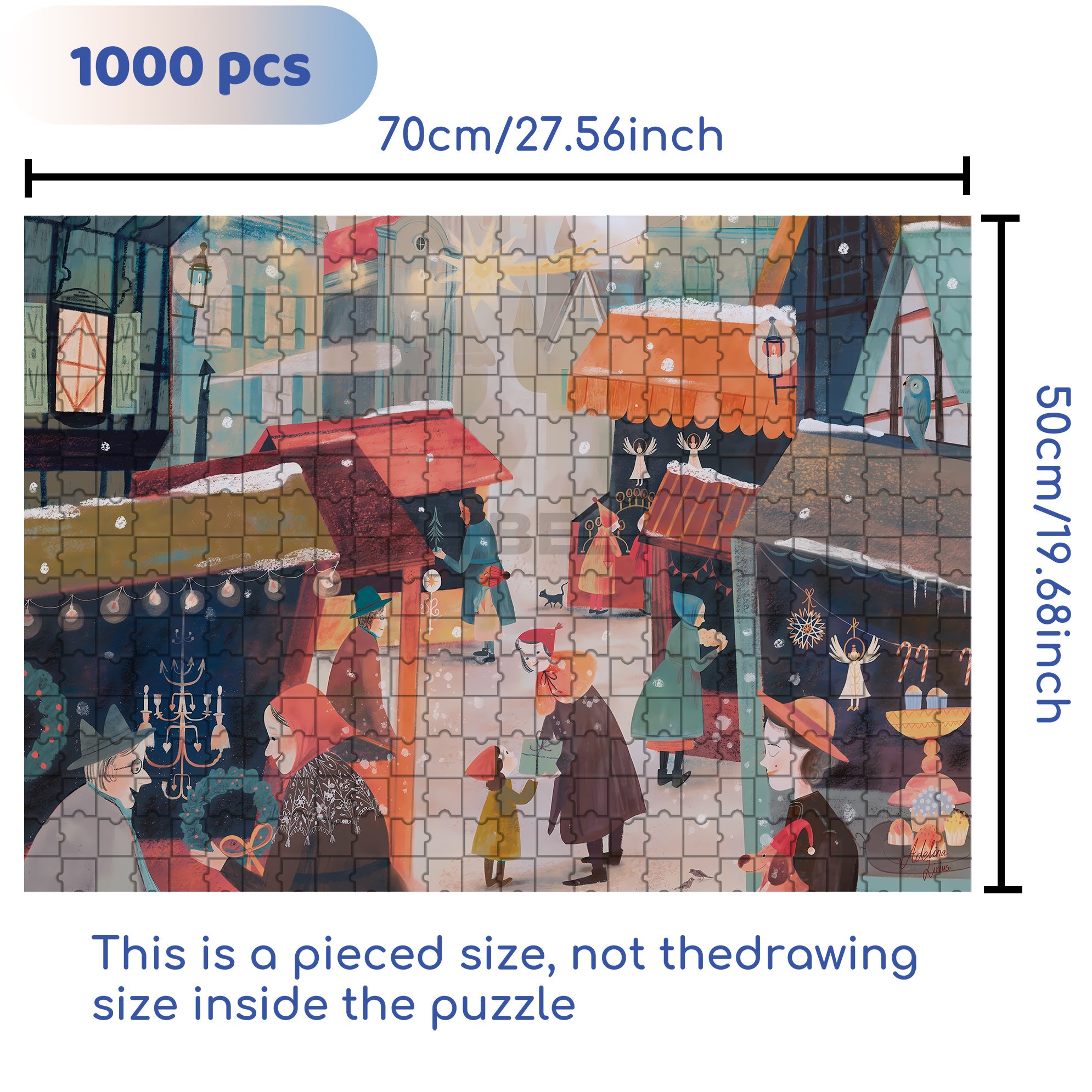 The Perfect Gift 500pcs/1000pcs Jigsaw Puzzle, Scratch-Resistant, Interactive Family Game & Brain-Boosting DIY Decor, Perfect for Halloween, Christmas & New Year Gifts, Family Puzzle Game