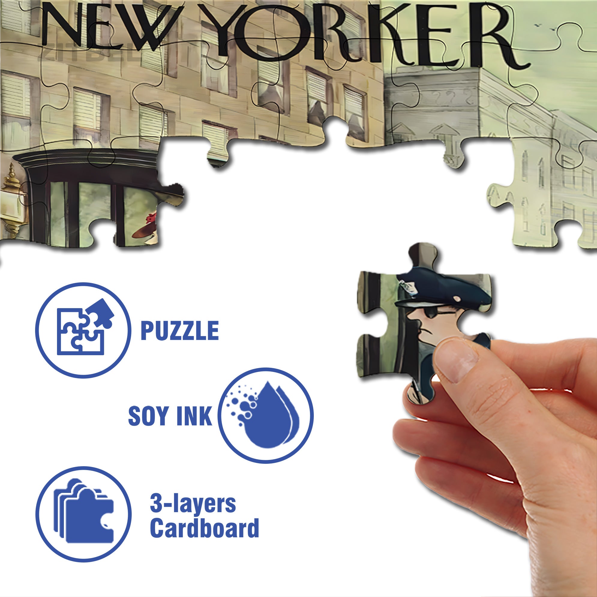 Ticket 500pcs/1000pcs Jigsaw Puzzle, Scratch-Resistant, Interactive Family Game & Brain-Boosting DIY Decor, Perfect for Halloween, Christmas & New Year Gifts, Family Puzzle Game