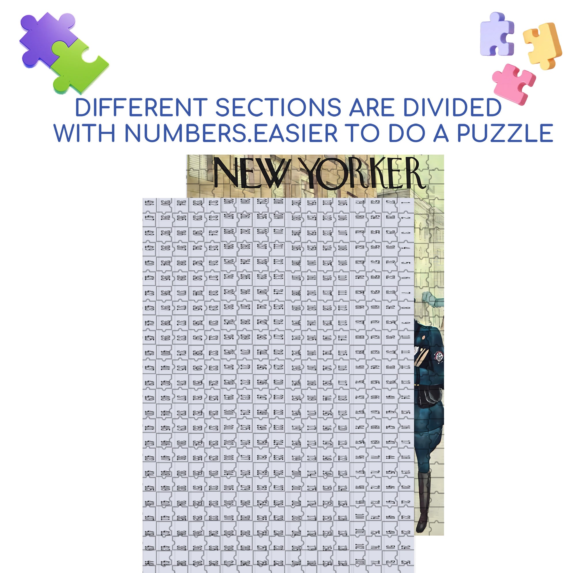 Ticket 500pcs/1000pcs Jigsaw Puzzle, Scratch-Resistant, Interactive Family Game & Brain-Boosting DIY Decor, Perfect for Halloween, Christmas & New Year Gifts, Family Puzzle Game