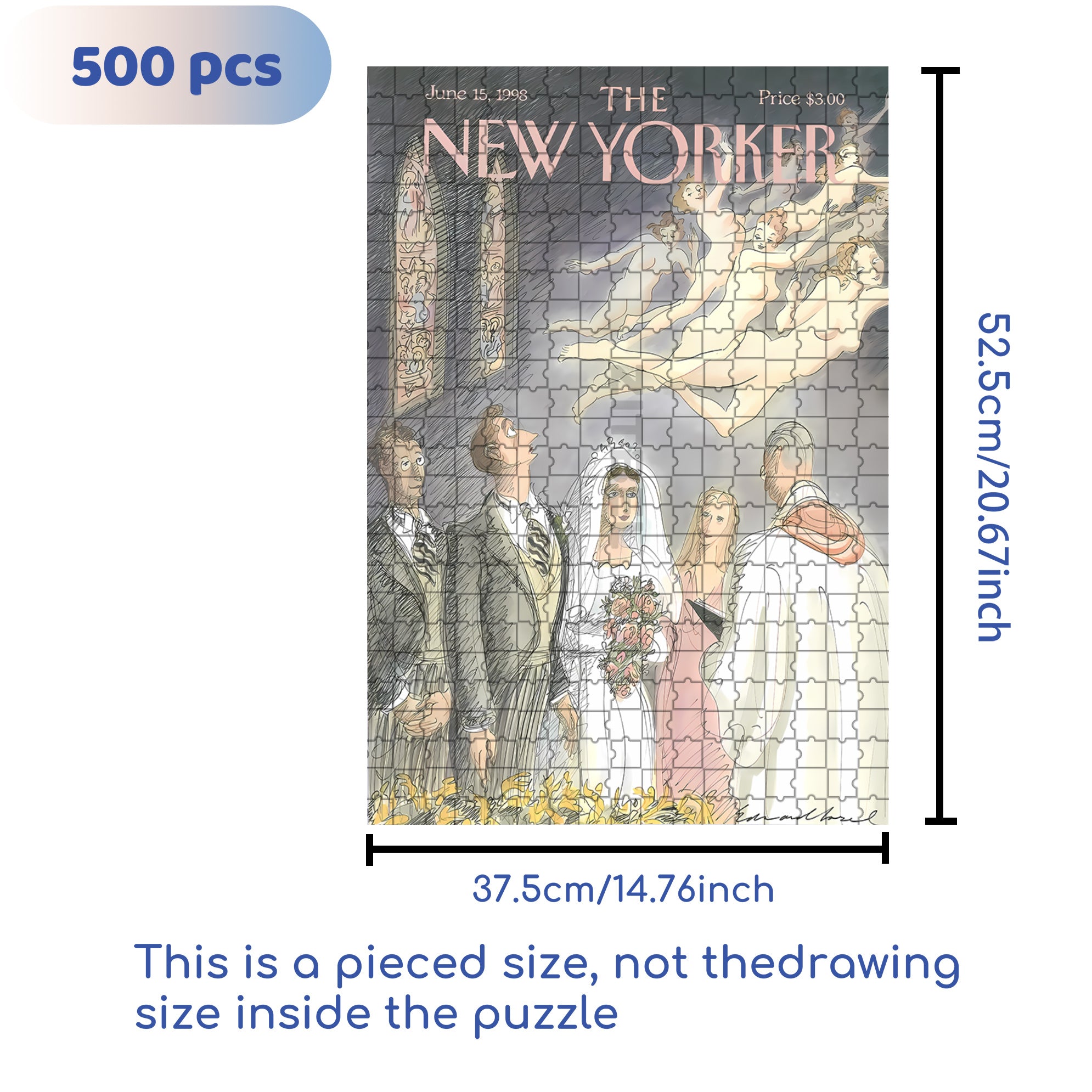 Wedding Vows 500pcs/1000pcs Jigsaw Puzzle, Scratch-Resistant, Interactive Family Game & Brain-Boosting DIY Decor, Perfect for Halloween, Christmas & New Year Gifts, Family Puzzle Game