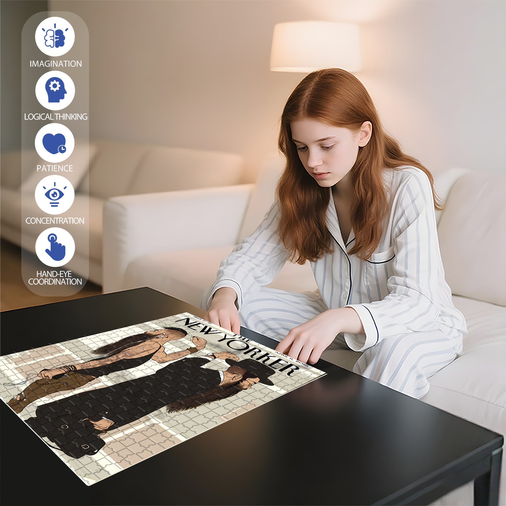 Another Me 500pcs/1000pcs Jigsaw Puzzle, Scratch-Resistant, Interactive Family Game & Brain-Boosting DIY Decor, Perfect for Halloween, Christmas & New Year Gifts, Family Puzzle Game