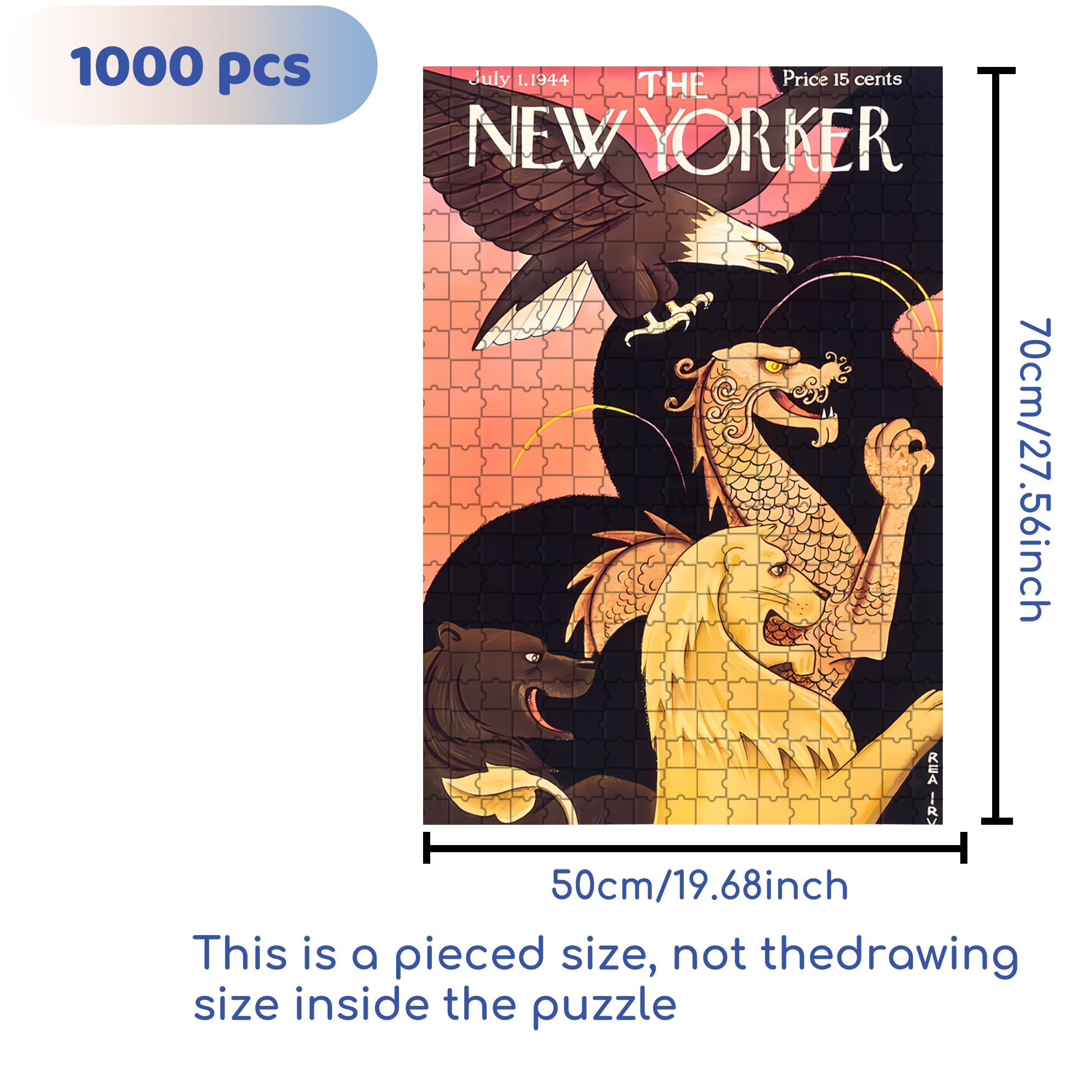 Beast 500pcs/1000pcs Jigsaw Puzzle, Scratch-Resistant, Interactive Family Game & Brain-Boosting DIY Decor, Perfect for Halloween, Christmas & New Year Gifts, Family Puzzle Game