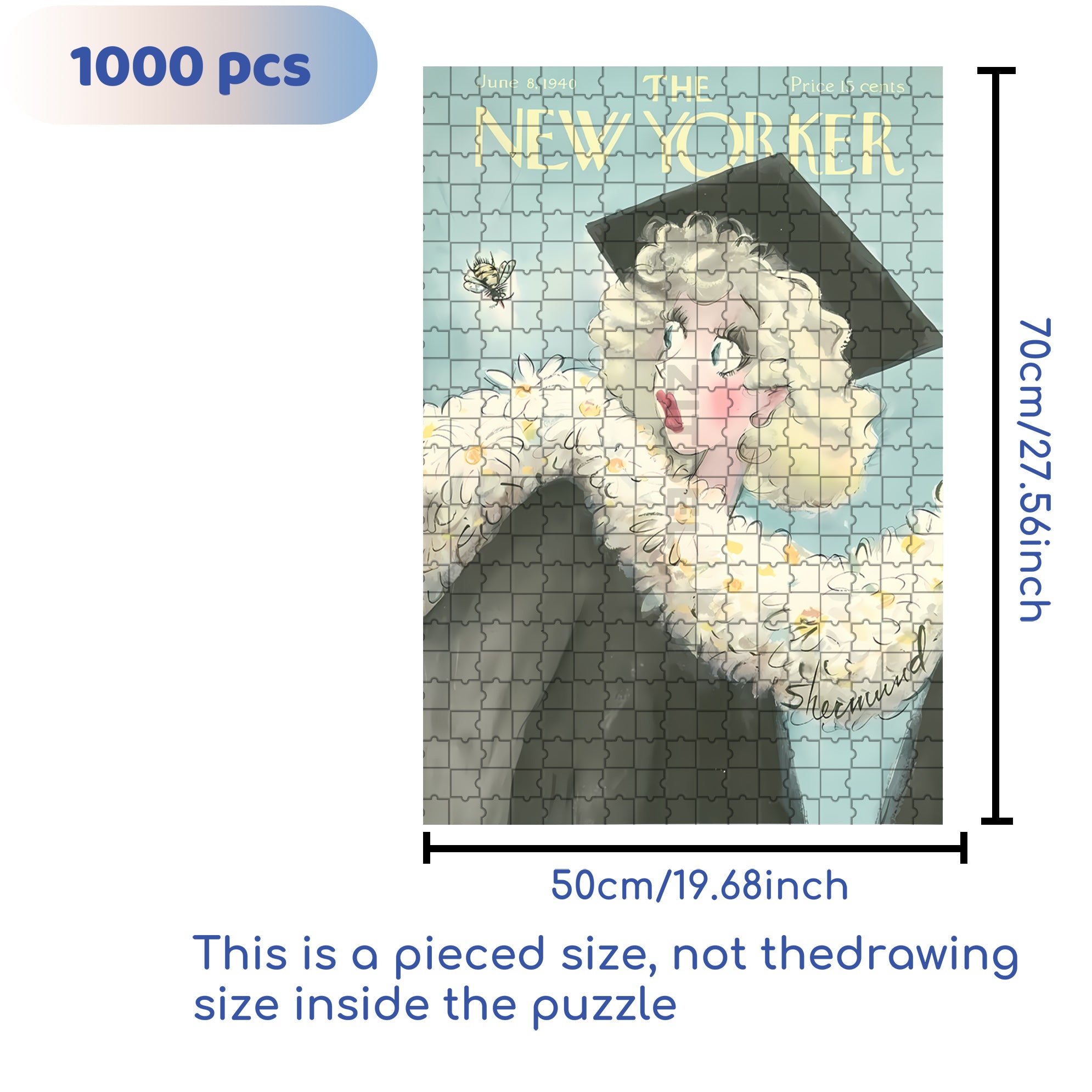 Bee Attack 500pcs/1000pcs Jigsaw Puzzle, Scratch-Resistant, Interactive Family Game & Brain-Boosting DIY Decor, Perfect for Halloween, Christmas & New Year Gifts, Family Puzzle Game