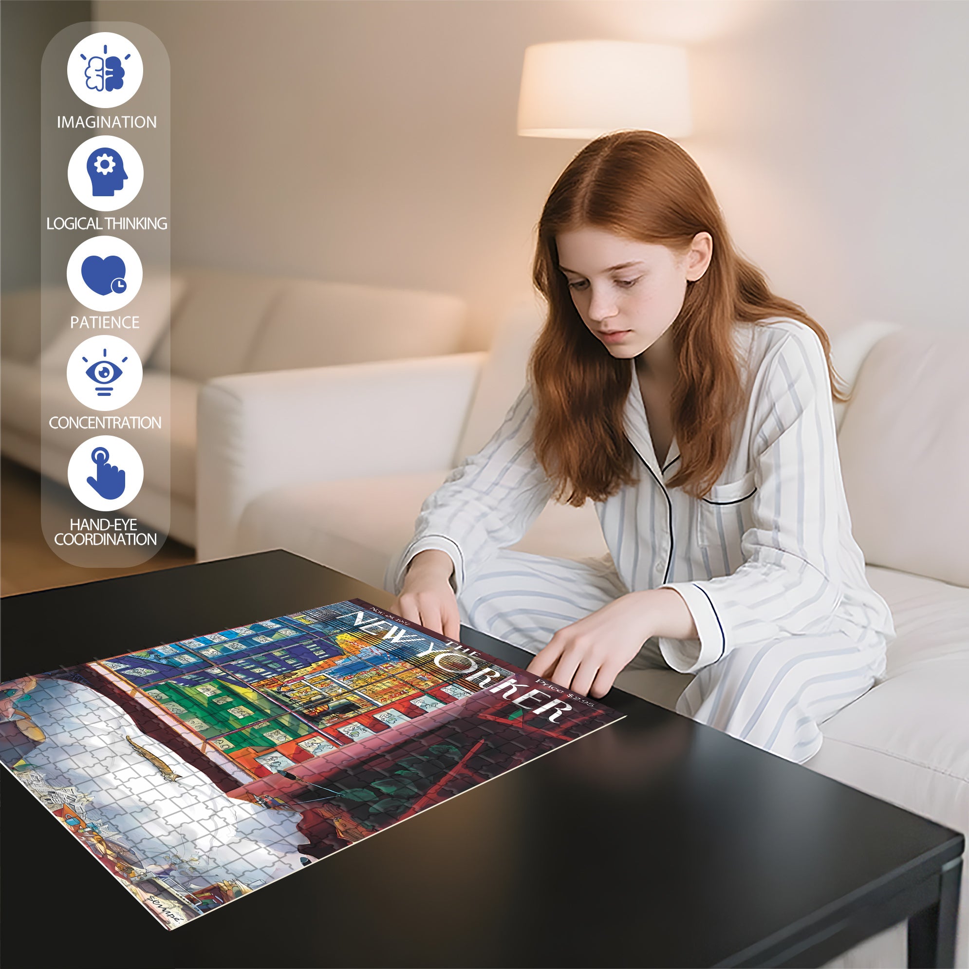Cat Nap 500pcs/1000pcs Jigsaw Puzzle, Scratch-Resistant, Interactive Family Game & Brain-Boosting DIY Decor, Perfect for Halloween, Christmas & New Year Gifts, Family Puzzle Game