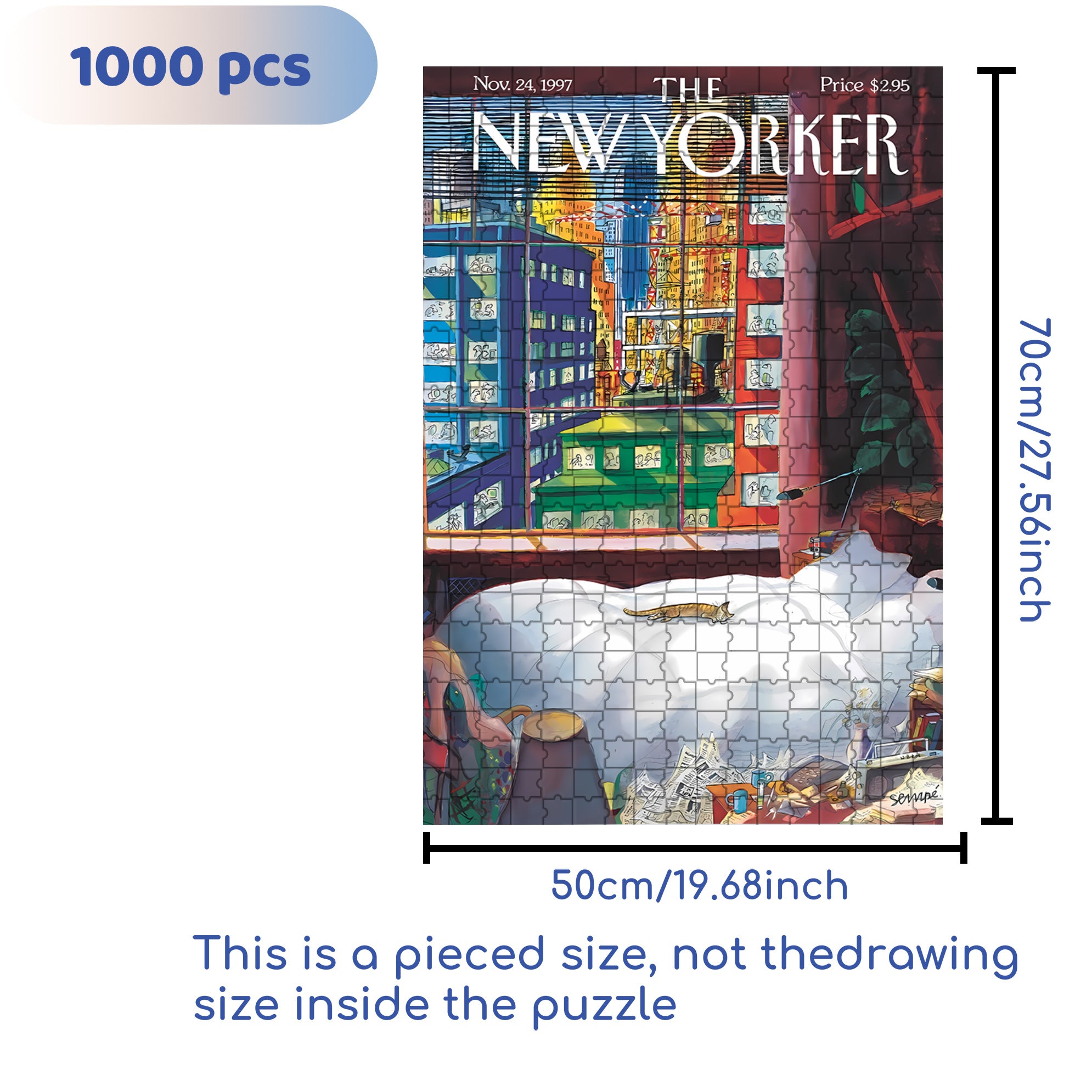 Cat Nap 500pcs/1000pcs Jigsaw Puzzle, Scratch-Resistant, Interactive Family Game & Brain-Boosting DIY Decor, Perfect for Halloween, Christmas & New Year Gifts, Family Puzzle Game