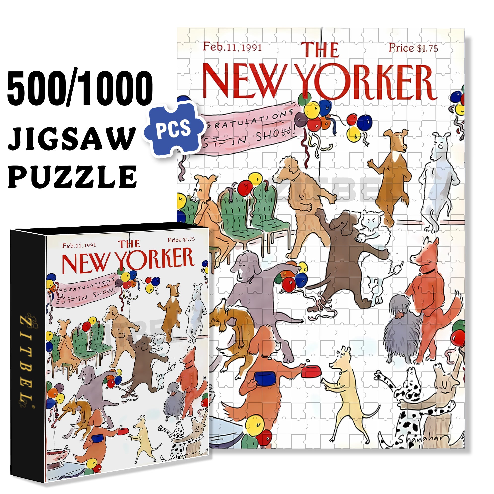 Celebration Ball 500pcs/1000pcs Jigsaw Puzzle, Scratch-Resistant, Interactive Family Game & Brain-Boosting DIY Decor, Perfect for Halloween, Christmas & New Year Gifts, Family Puzzle Game