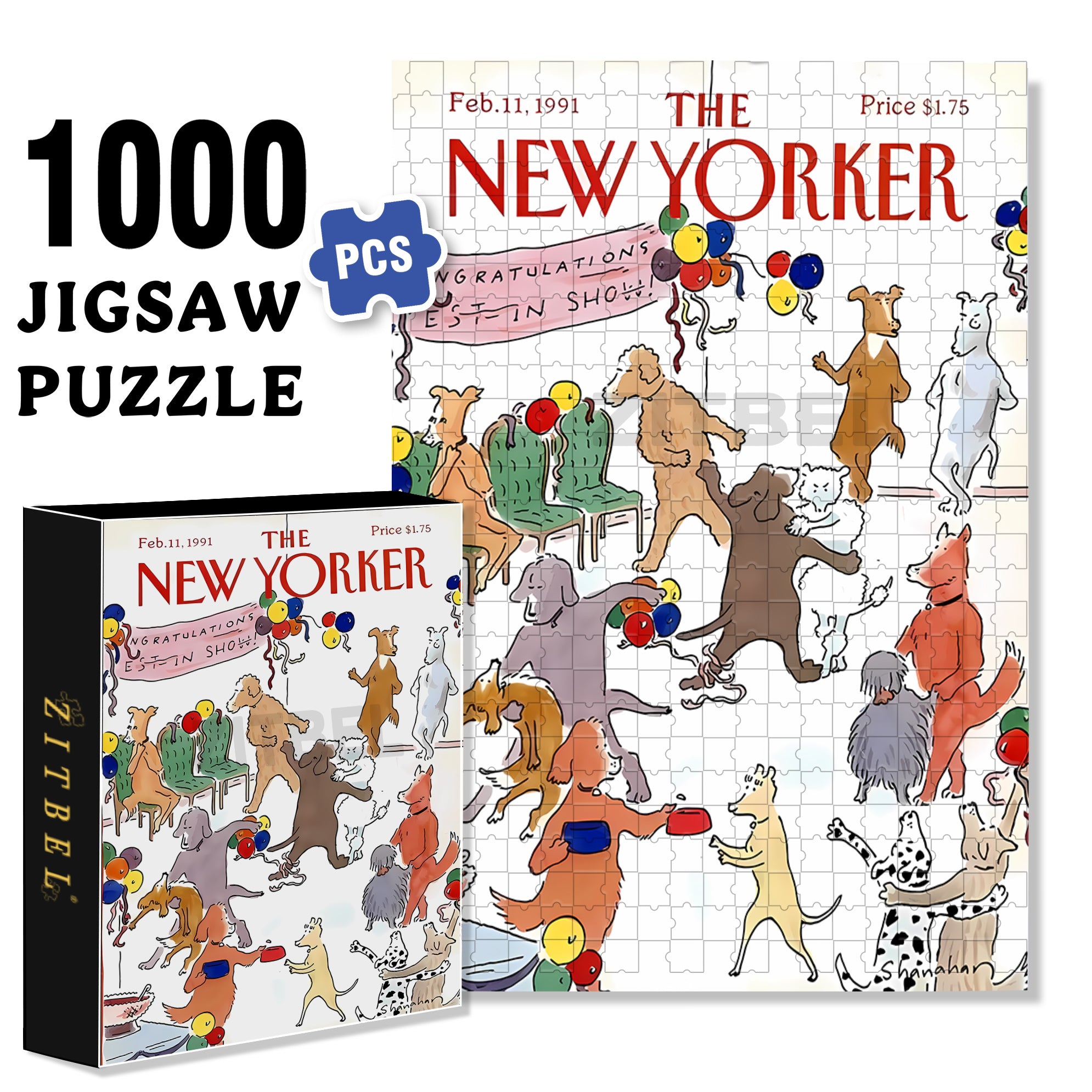 Celebration Ball 500pcs/1000pcs Jigsaw Puzzle, Scratch-Resistant, Interactive Family Game & Brain-Boosting DIY Decor, Perfect for Halloween, Christmas & New Year Gifts, Family Puzzle Game