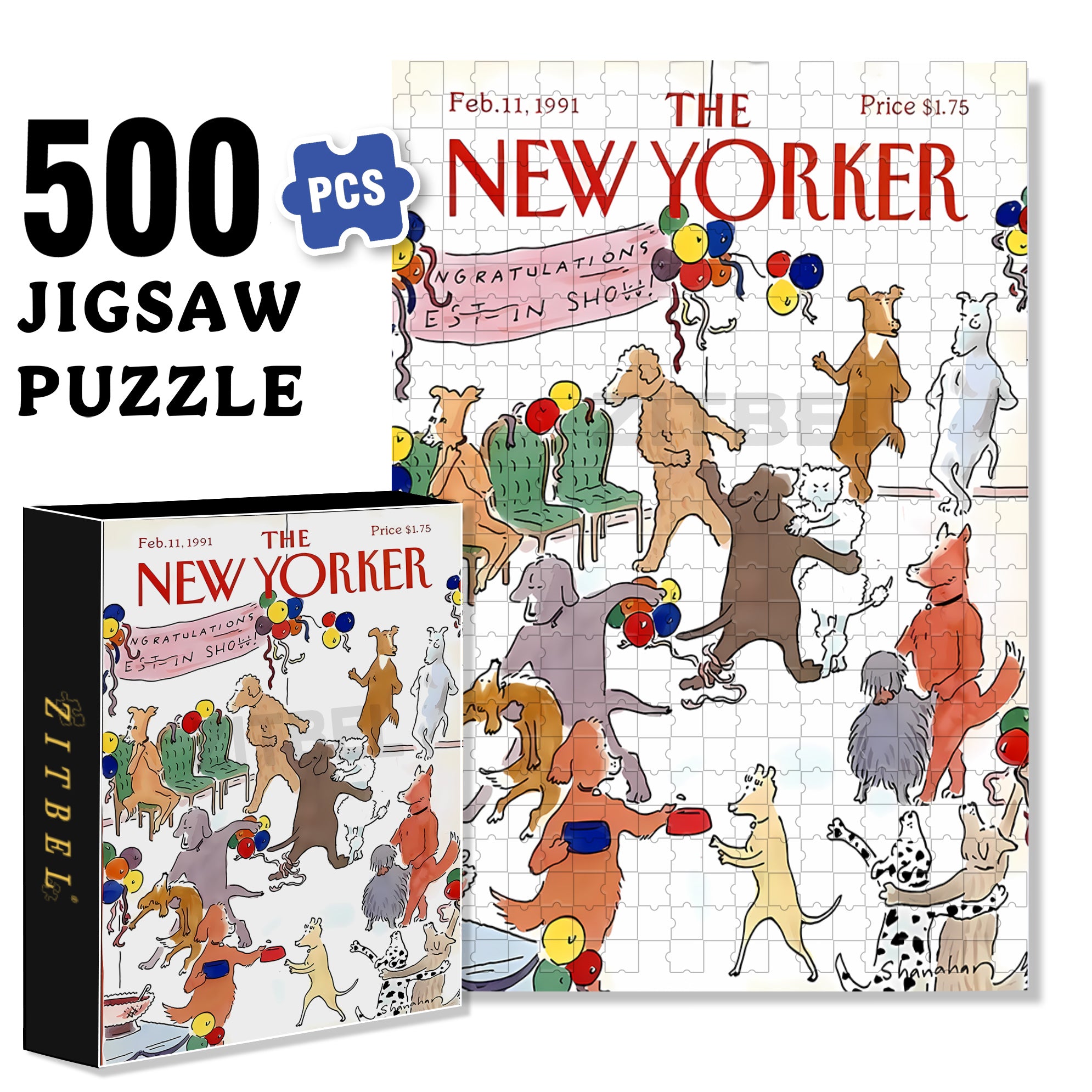 Celebration Ball 500pcs/1000pcs Jigsaw Puzzle, Scratch-Resistant, Interactive Family Game & Brain-Boosting DIY Decor, Perfect for Halloween, Christmas & New Year Gifts, Family Puzzle Game