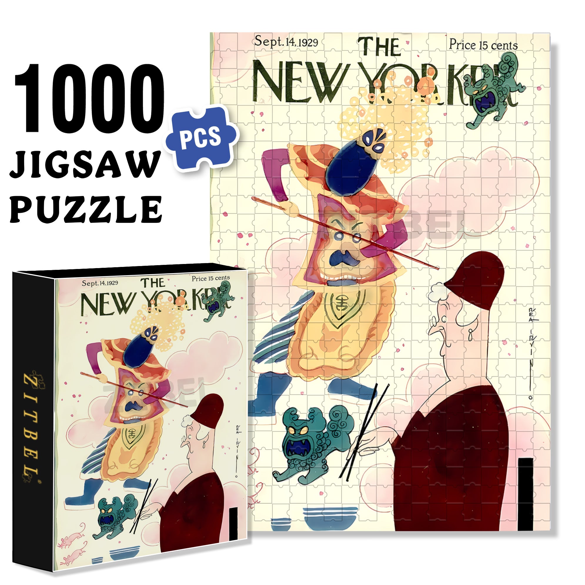 China Travel 500pcs/1000pcs Jigsaw Puzzle, Scratch-Resistant, Interactive Family Game & Brain-Boosting DIY Decor, Perfect for Halloween, Christmas & New Year Gifts, Family Puzzle Game