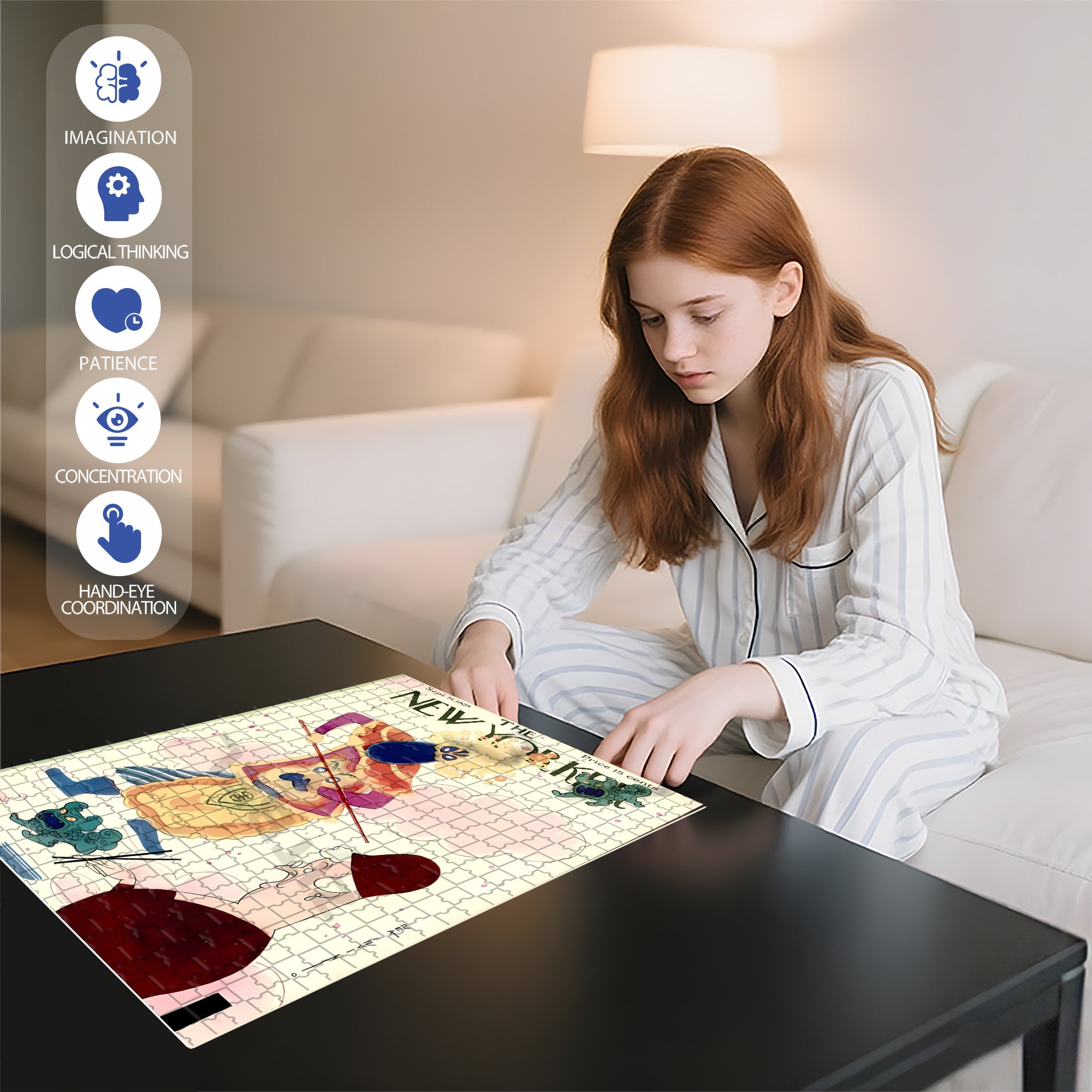 China Travel 500pcs/1000pcs Jigsaw Puzzle, Scratch-Resistant, Interactive Family Game & Brain-Boosting DIY Decor, Perfect for Halloween, Christmas & New Year Gifts, Family Puzzle Game