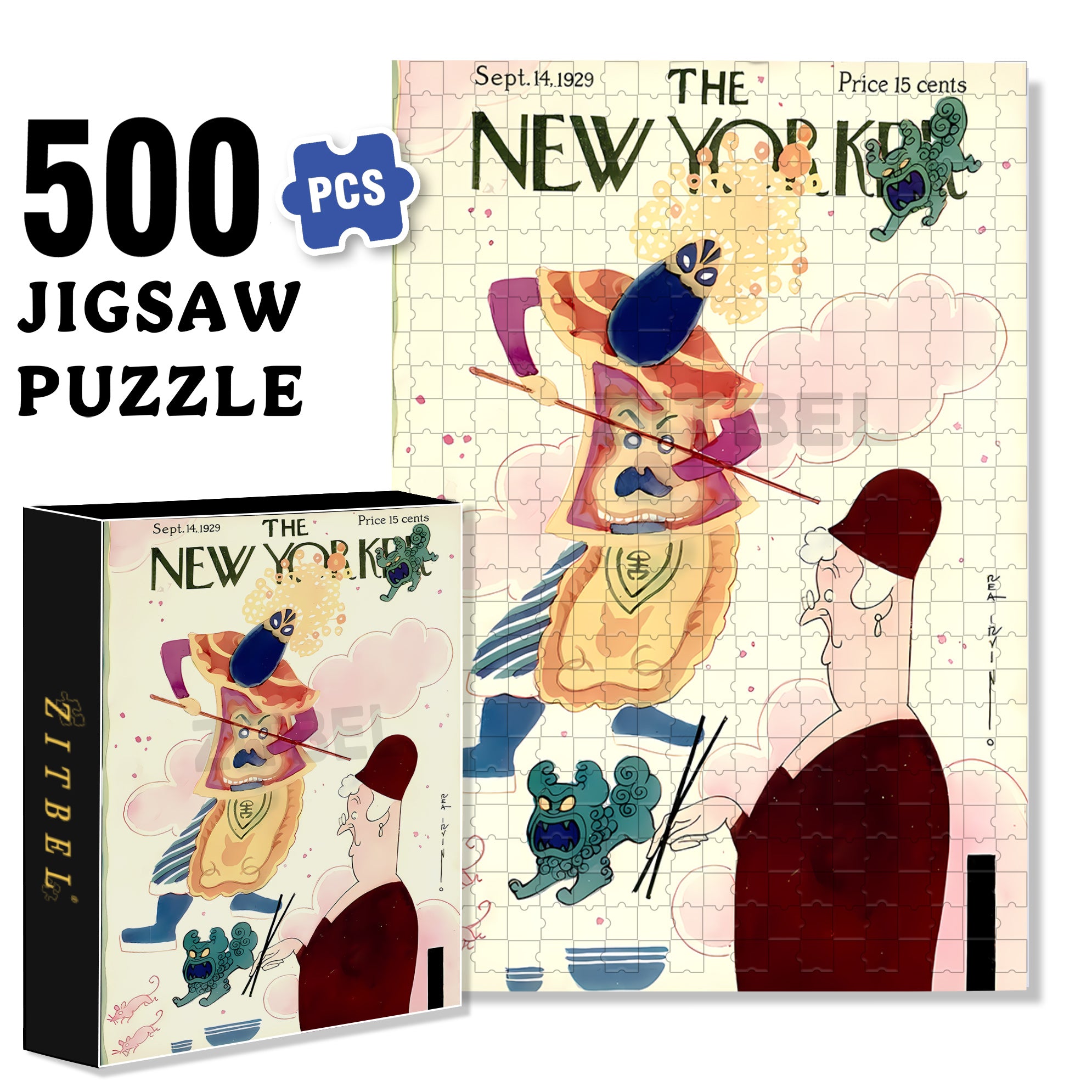 China Travel 500pcs/1000pcs Jigsaw Puzzle, Scratch-Resistant, Interactive Family Game & Brain-Boosting DIY Decor, Perfect for Halloween, Christmas & New Year Gifts, Family Puzzle Game
