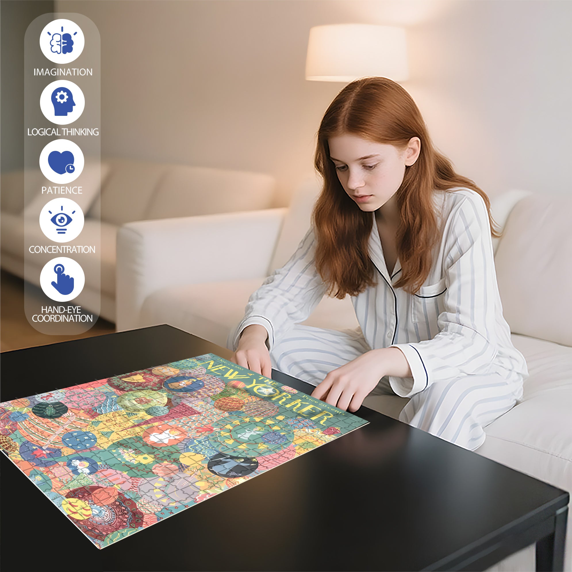 Christmas Decoration Balls 500pcs/1000pcs Jigsaw Puzzle, Scratch-Resistant, Interactive Family Game & Brain-Boosting DIY Decor, Perfect for Halloween, Christmas & New Year Gifts, Family Puzzle Game