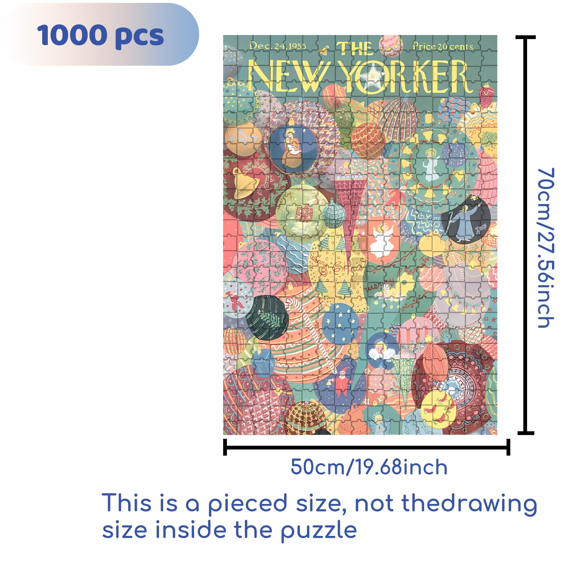 Christmas Decoration Balls 500pcs/1000pcs Jigsaw Puzzle, Scratch-Resistant, Interactive Family Game & Brain-Boosting DIY Decor, Perfect for Halloween, Christmas & New Year Gifts, Family Puzzle Game