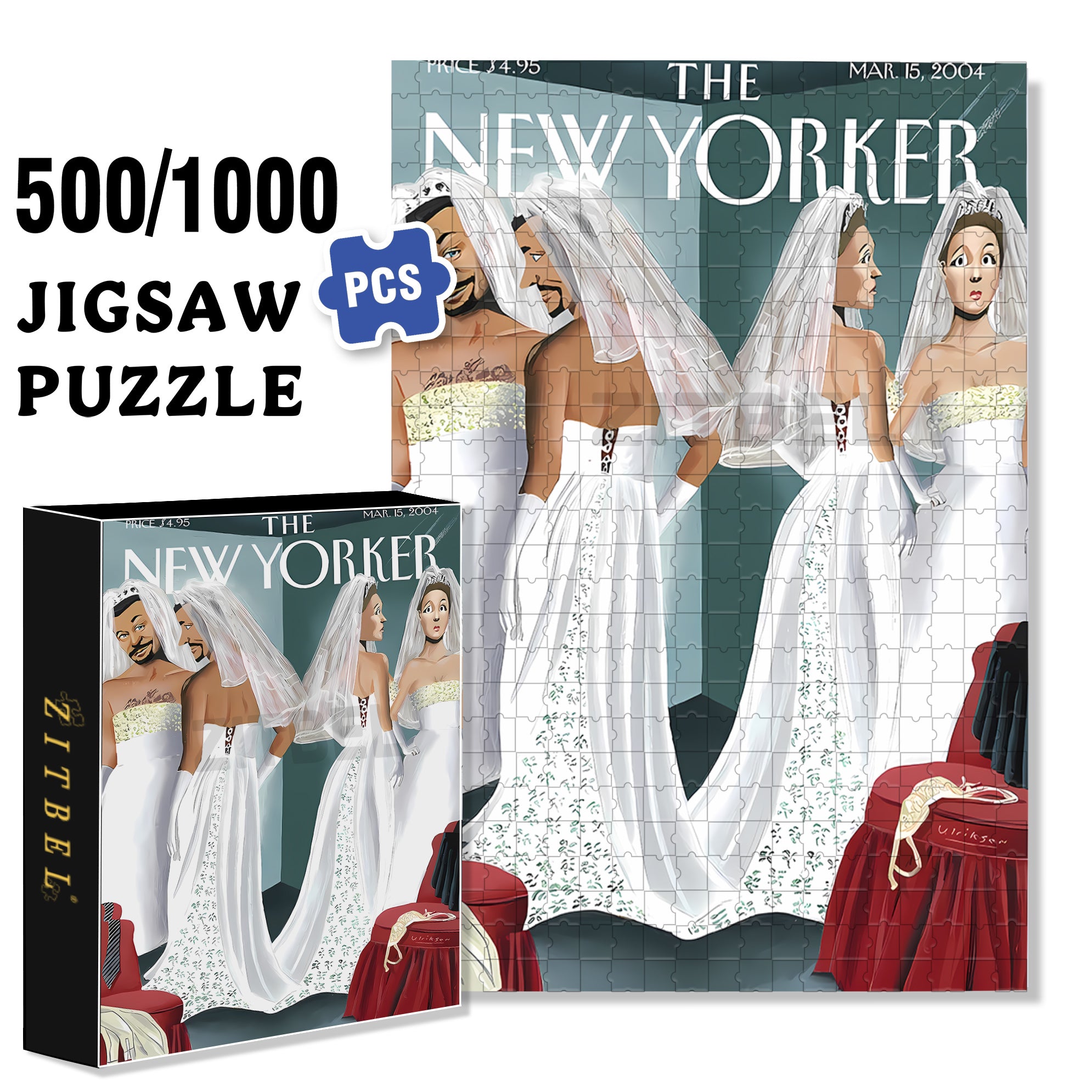 Clothing Reversal 500pcs/1000pcs Jigsaw Puzzle, Scratch-Resistant, Interactive Family Game & Brain-Boosting DIY Decor, Perfect for Halloween, Christmas & New Year Gifts, Family Puzzle Game