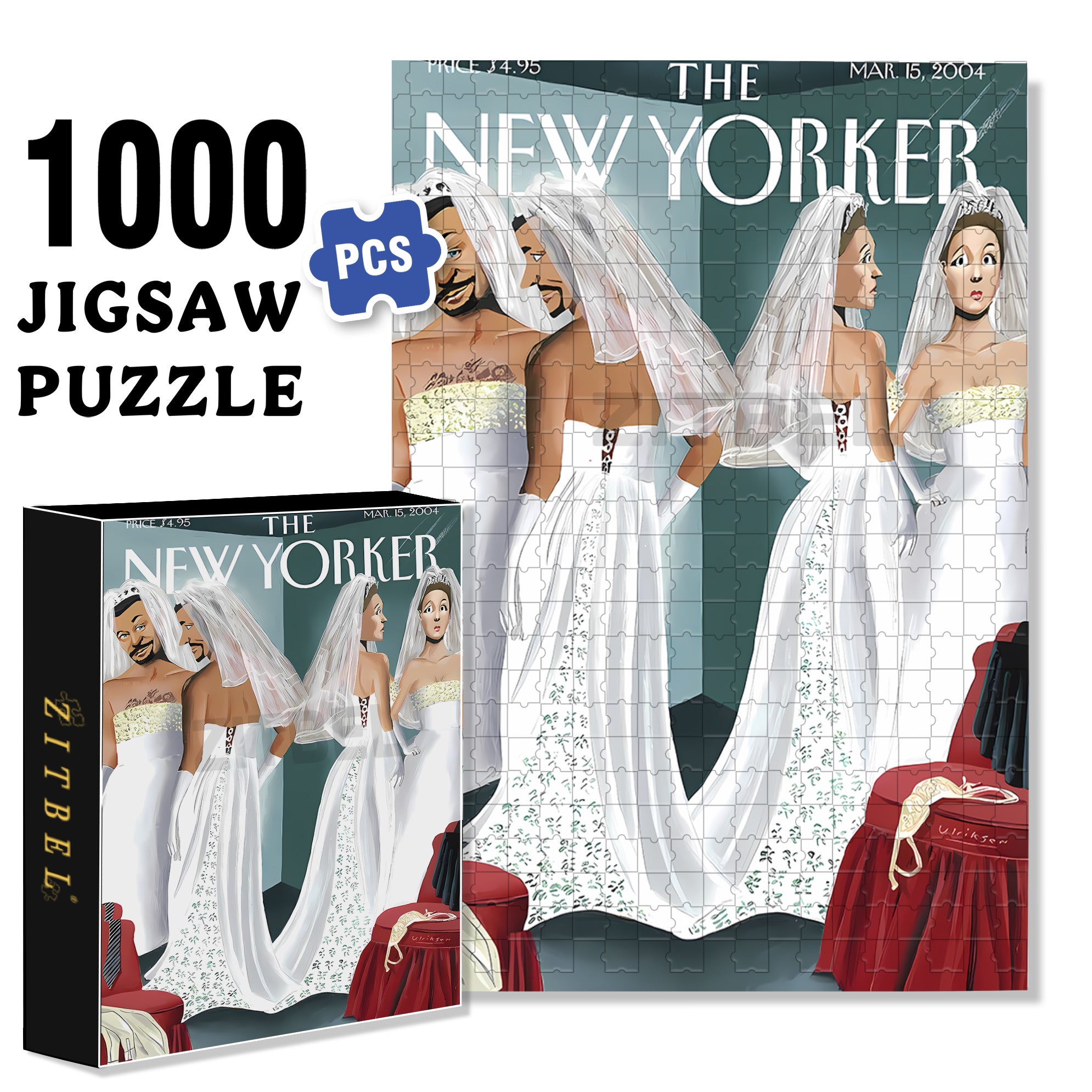 Clothing Reversal 500pcs/1000pcs Jigsaw Puzzle, Scratch-Resistant, Interactive Family Game & Brain-Boosting DIY Decor, Perfect for Halloween, Christmas & New Year Gifts, Family Puzzle Game