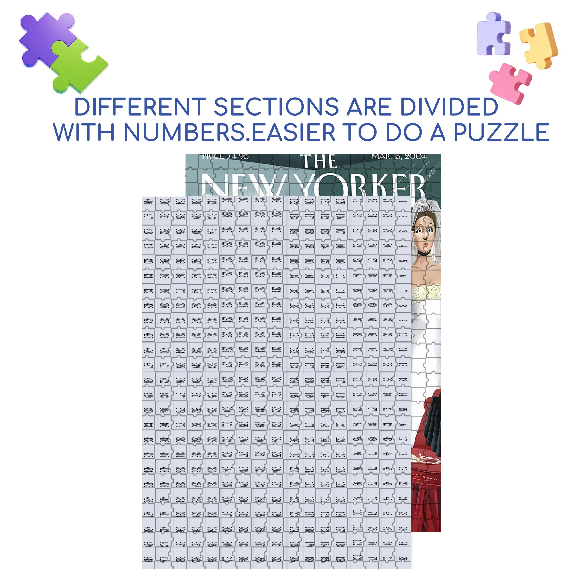 Clothing Reversal 500pcs/1000pcs Jigsaw Puzzle, Scratch-Resistant, Interactive Family Game & Brain-Boosting DIY Decor, Perfect for Halloween, Christmas & New Year Gifts, Family Puzzle Game