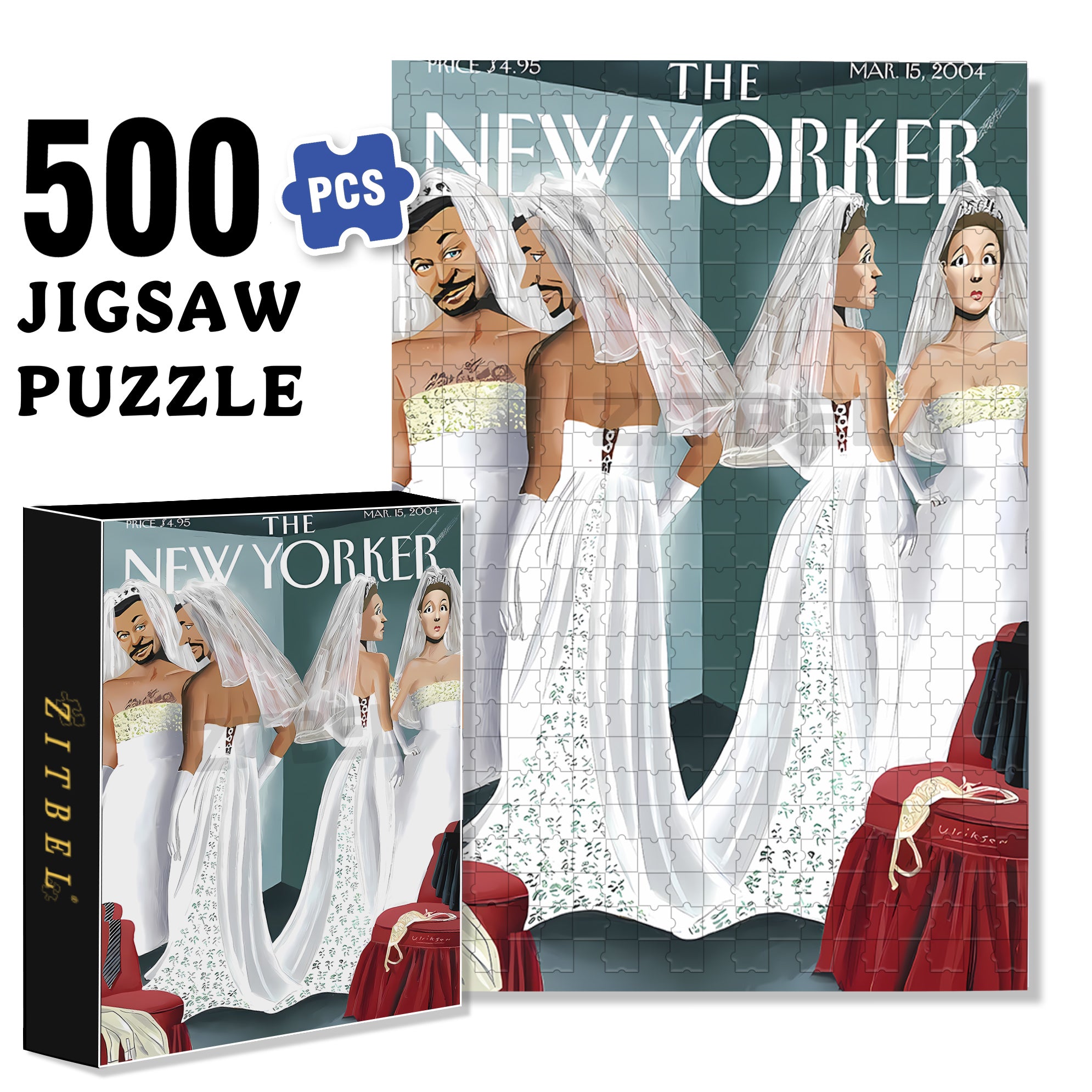 Clothing Reversal 500pcs/1000pcs Jigsaw Puzzle, Scratch-Resistant, Interactive Family Game & Brain-Boosting DIY Decor, Perfect for Halloween, Christmas & New Year Gifts, Family Puzzle Game
