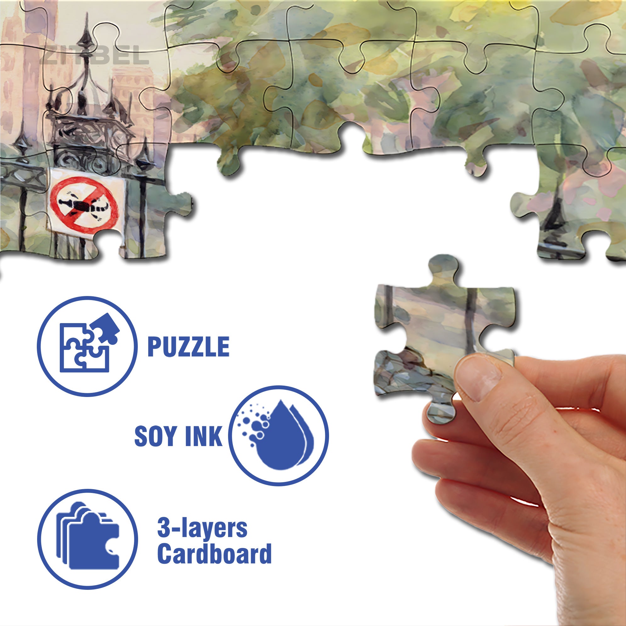Crocodile Tears 500pcs/1000pcs Jigsaw Puzzle, Scratch-Resistant, Interactive Family Game & Brain-Boosting DIY Decor, Perfect for Halloween, Christmas & New Year Gifts, Family Puzzle Game