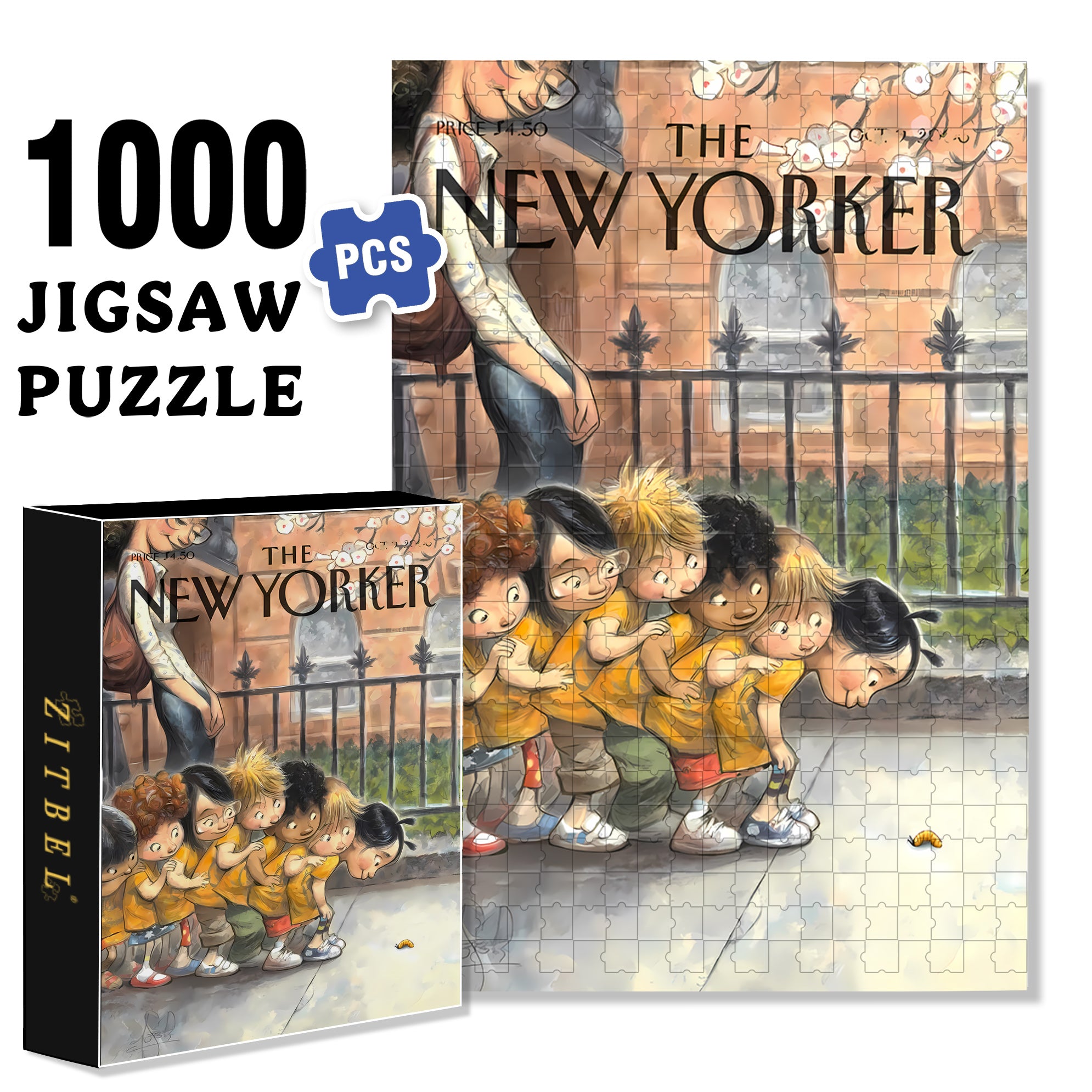 Curious Baby 500pcs/1000pcs Jigsaw Puzzle, Scratch-Resistant, Interactive Family Game & Brain-Boosting DIY Decor, Perfect for Halloween, Christmas & New Year Gifts, Family Puzzle Game