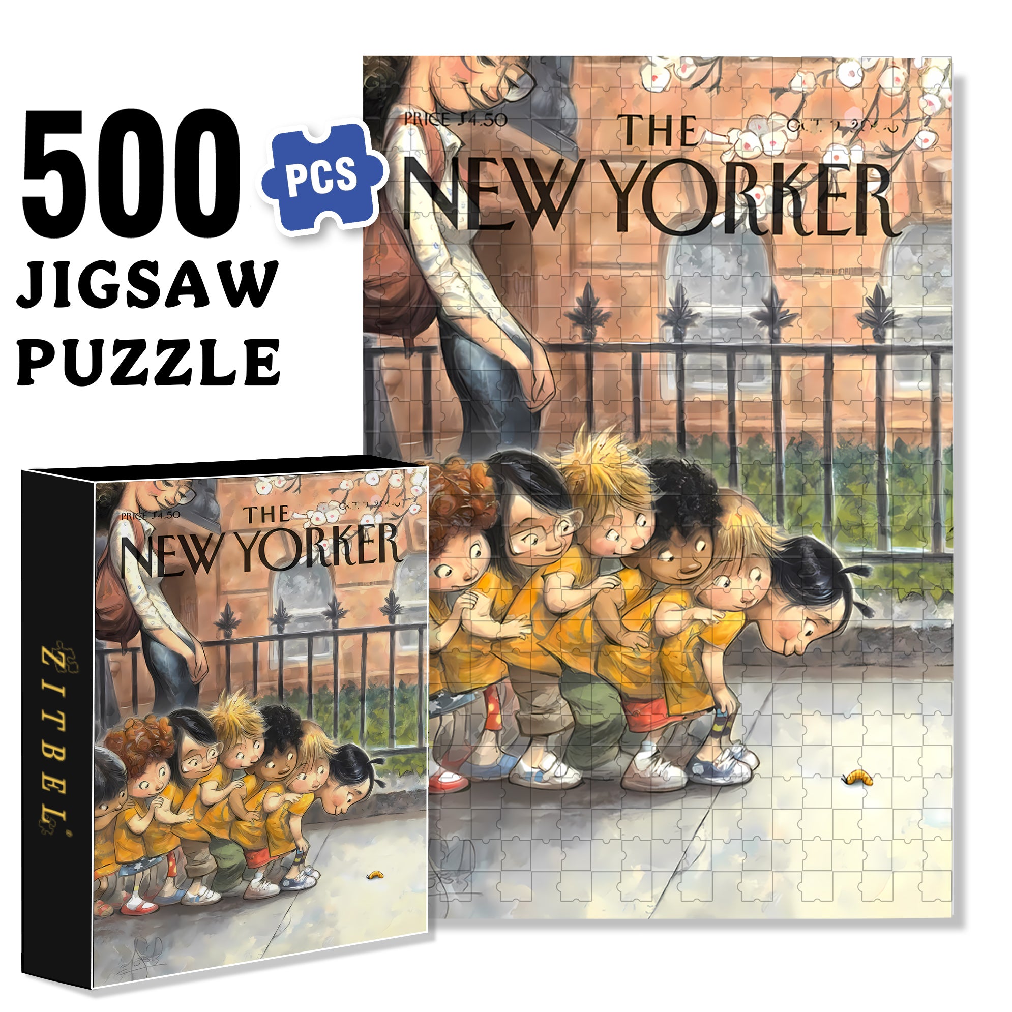 Curious Baby 500pcs/1000pcs Jigsaw Puzzle, Scratch-Resistant, Interactive Family Game & Brain-Boosting DIY Decor, Perfect for Halloween, Christmas & New Year Gifts, Family Puzzle Game