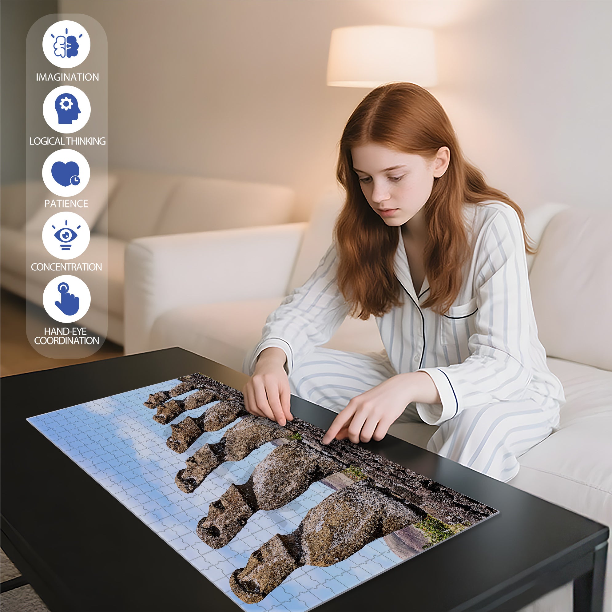 Easter Island 500pcs/1000pcs Jigsaw Puzzle, Scratch-Resistant, Interactive Family Game & Brain-Boosting DIY Decor, Perfect for Halloween, Christmas & New Year Gifts, Family Puzzle Game