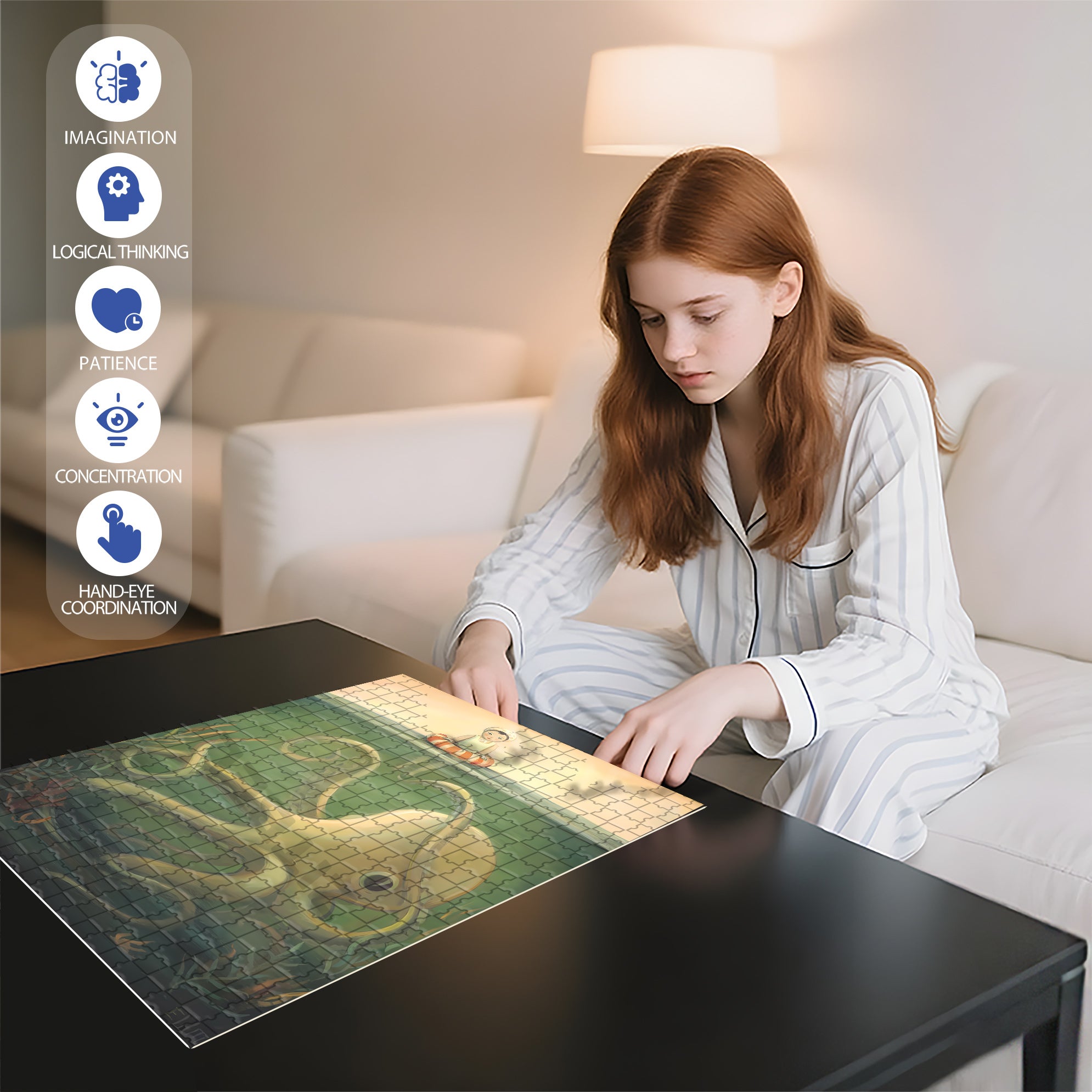 Eight Arms for You 500pcs/1000pcs Jigsaw Puzzle, Scratch-Resistant, Interactive Family Game & Brain-Boosting DIY Decor, Perfect for Halloween, Christmas & New Year Gifts, Family Puzzle Game