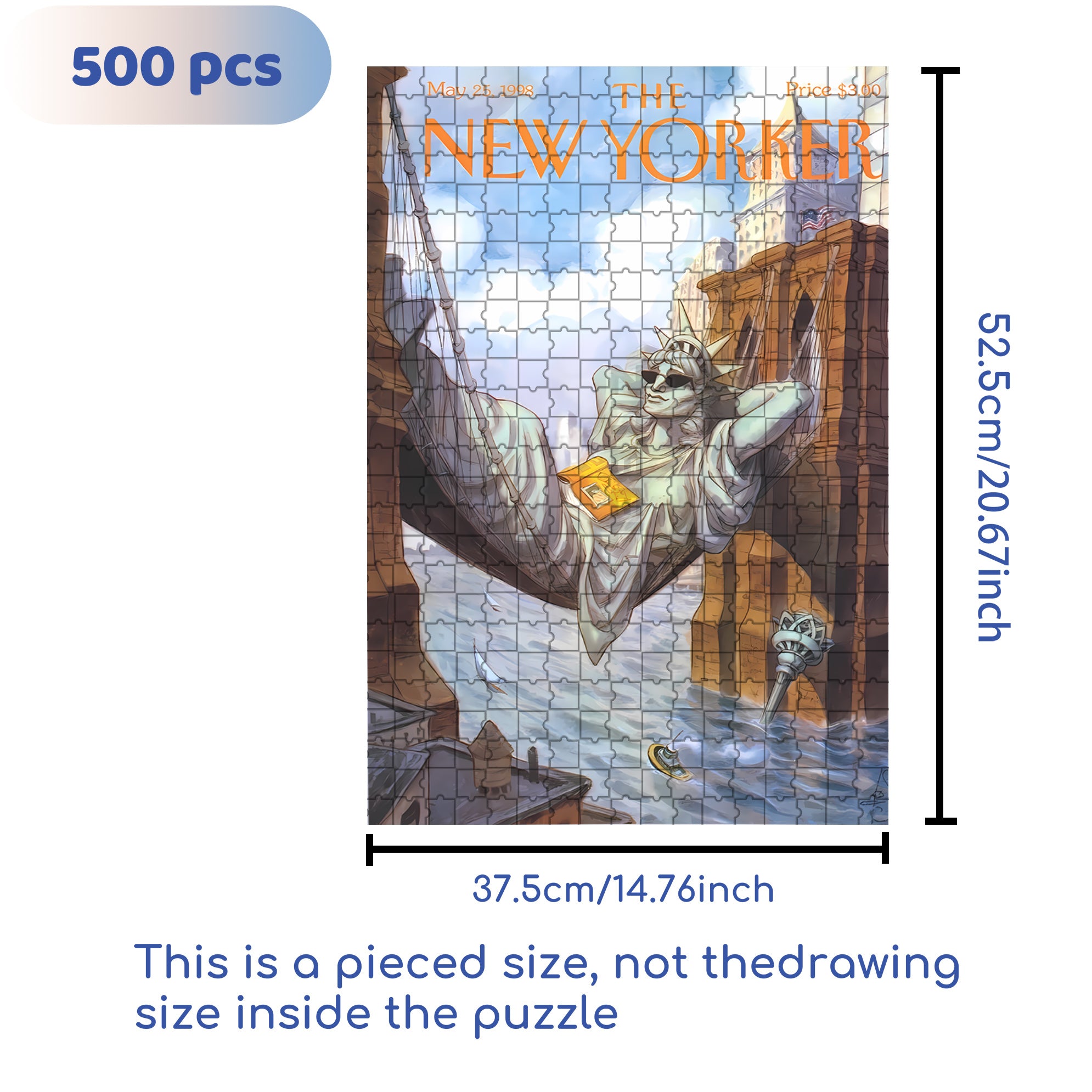 Liberty 500pcs/1000pcs Jigsaw Puzzle, Scratch-Resistant, Interactive Family Game & Brain-Boosting DIY Decor, Perfect for Halloween, Christmas & New Year Gifts, Family Puzzle Game
