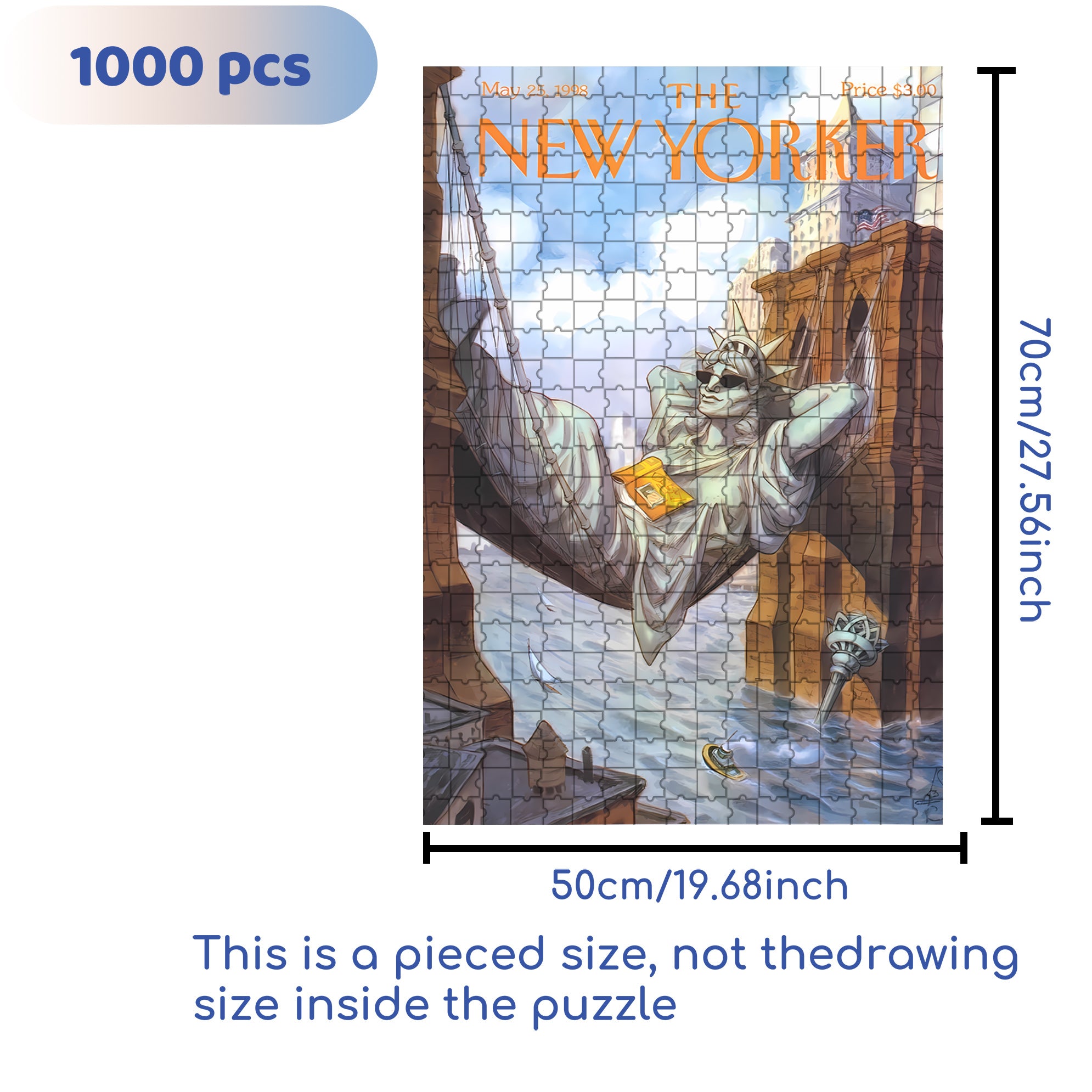 Liberty 500pcs/1000pcs Jigsaw Puzzle, Scratch-Resistant, Interactive Family Game & Brain-Boosting DIY Decor, Perfect for Halloween, Christmas & New Year Gifts, Family Puzzle Game