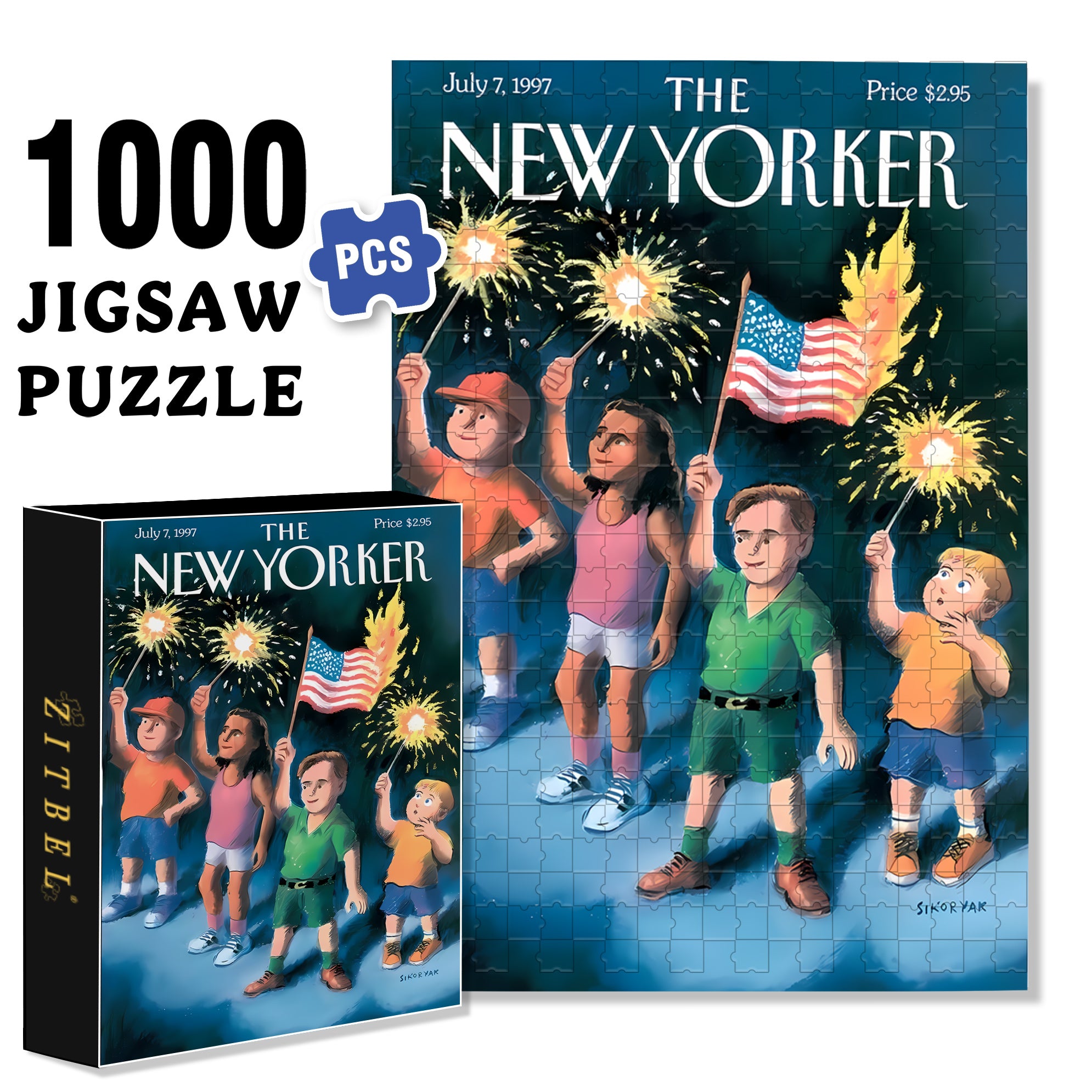 Long Live America 500pcs/1000pcs Jigsaw Puzzle, Scratch-Resistant, Interactive Family Game & Brain-Boosting DIY Decor, Perfect for Halloween, Christmas & New Year Gifts, Family Puzzle Game