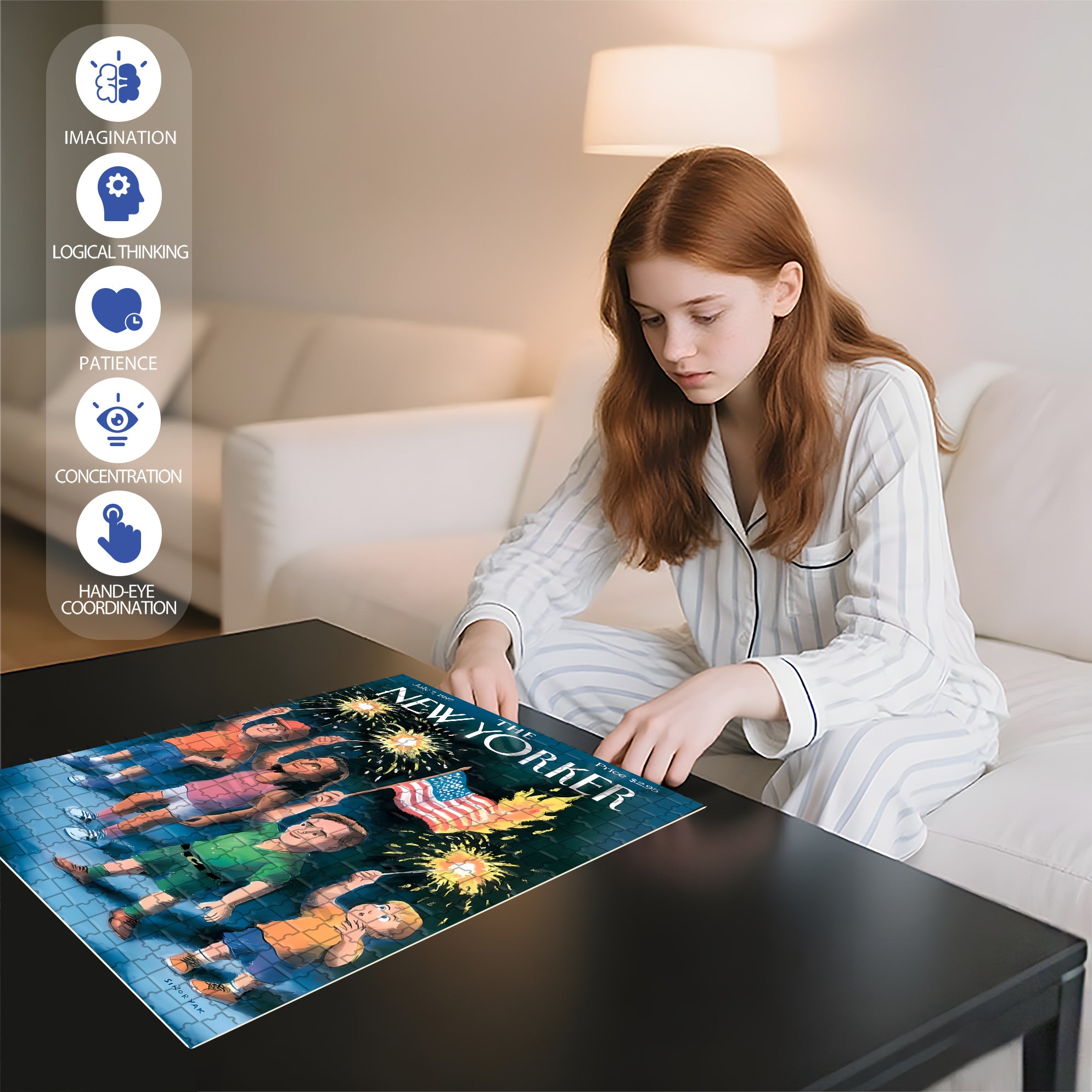 Long Live America 500pcs/1000pcs Jigsaw Puzzle, Scratch-Resistant, Interactive Family Game & Brain-Boosting DIY Decor, Perfect for Halloween, Christmas & New Year Gifts, Family Puzzle Game