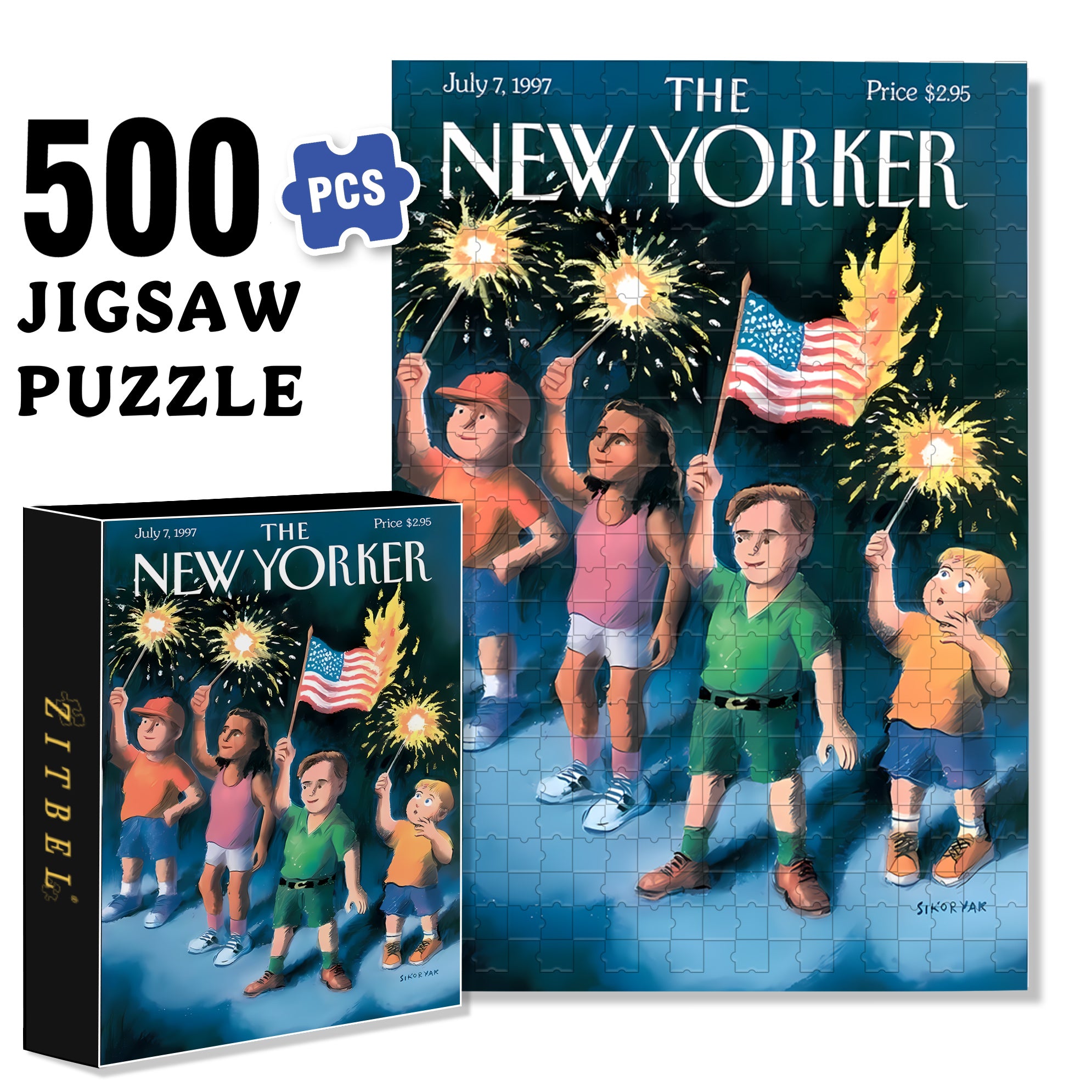 Long Live America 500pcs/1000pcs Jigsaw Puzzle, Scratch-Resistant, Interactive Family Game & Brain-Boosting DIY Decor, Perfect for Halloween, Christmas & New Year Gifts, Family Puzzle Game