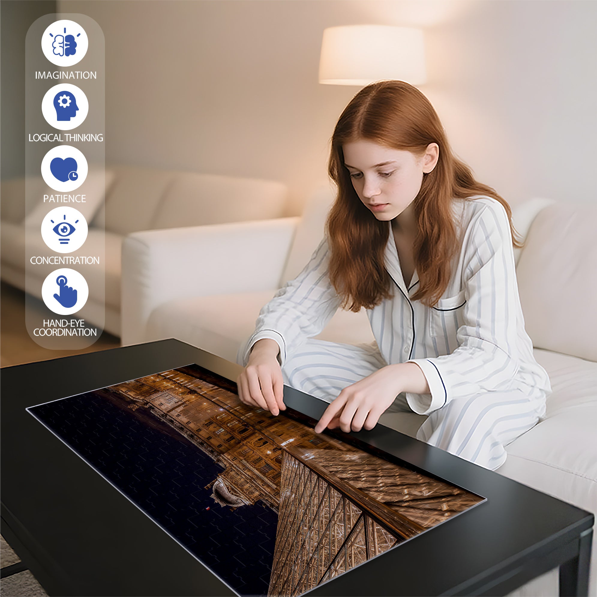 Louvre Museum, France 500pcs/1000pcs Jigsaw Puzzle, Scratch-Resistant, Interactive Family Game & Brain-Boosting DIY Decor, Perfect for Halloween, Christmas & New Year Gifts, Family Puzzle Game