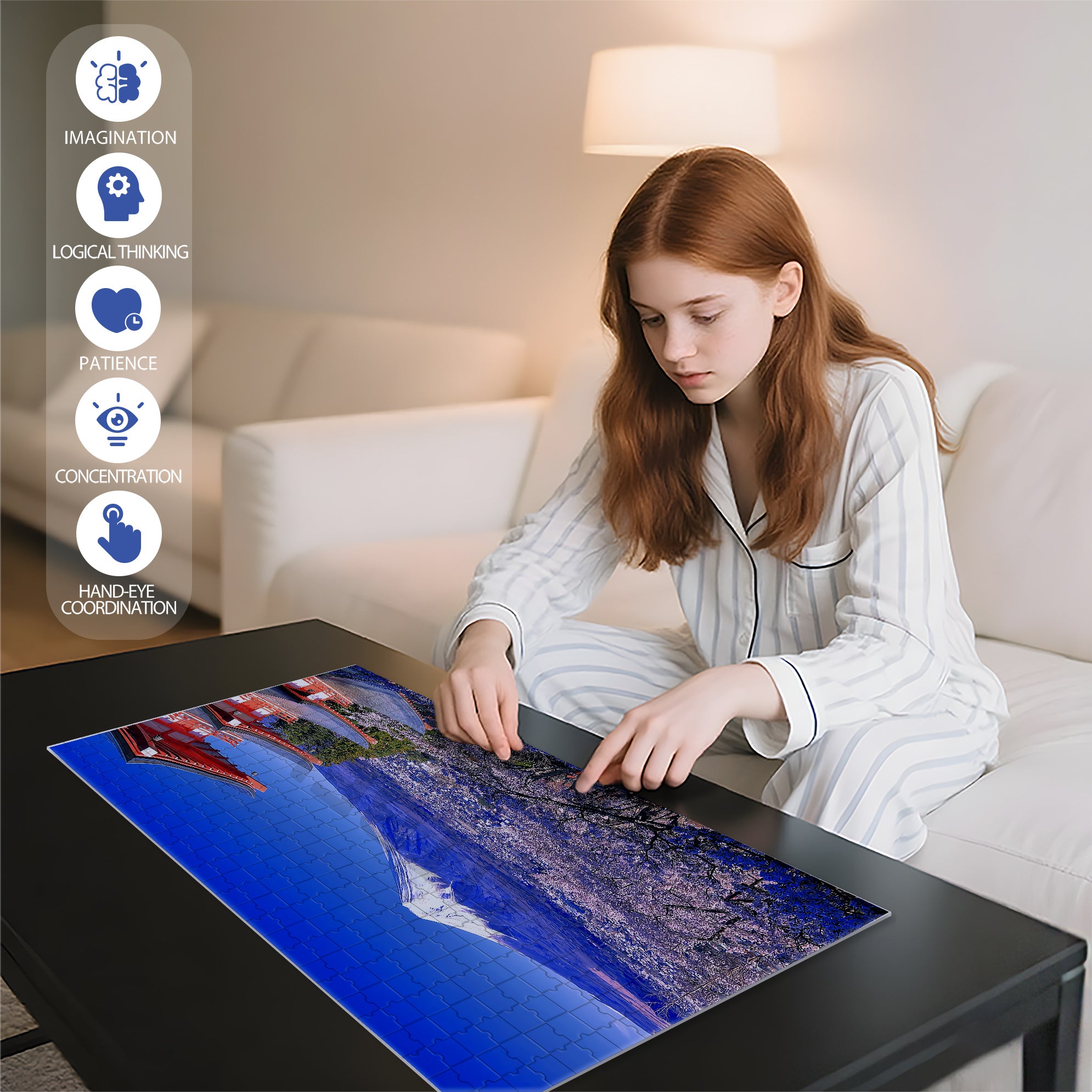 Mount Fuji 500pcs/1000pcs Jigsaw Puzzle, Scratch-Resistant, Interactive Family Game & Brain-Boosting DIY Decor, Perfect for Halloween, Christmas & New Year Gifts, Family Puzzle Game