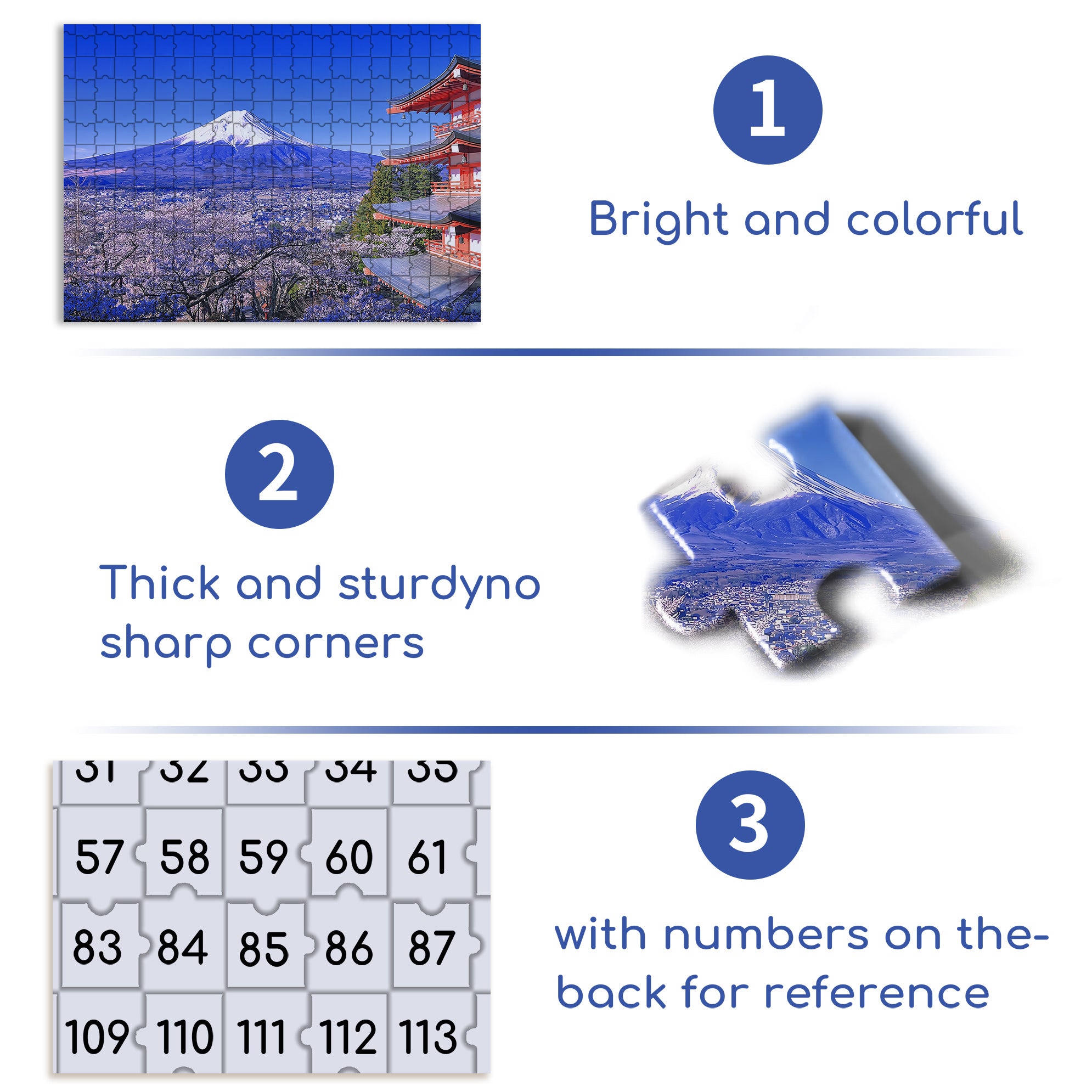 Mount Fuji 500pcs/1000pcs Jigsaw Puzzle, Scratch-Resistant, Interactive Family Game & Brain-Boosting DIY Decor, Perfect for Halloween, Christmas & New Year Gifts, Family Puzzle Game