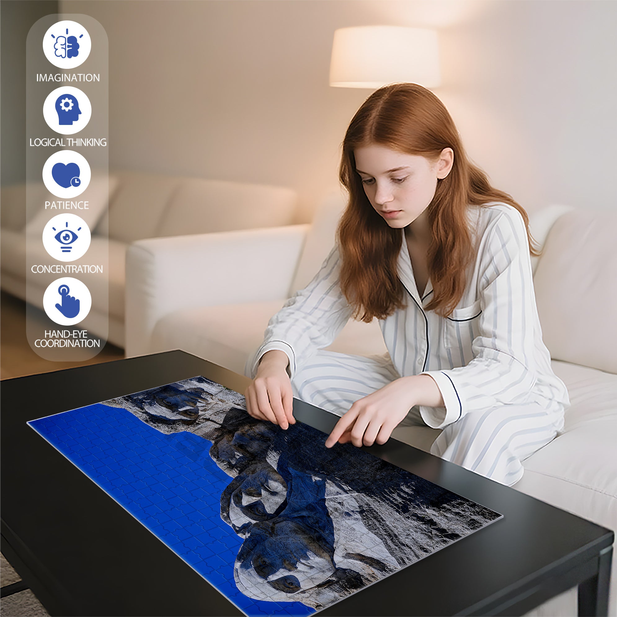 Mount Rushmore 500pcs/1000pcs Jigsaw Puzzle, Scratch-Resistant, Interactive Family Game & Brain-Boosting DIY Decor, Perfect for Halloween, Christmas & New Year Gifts, Family Puzzle Game
