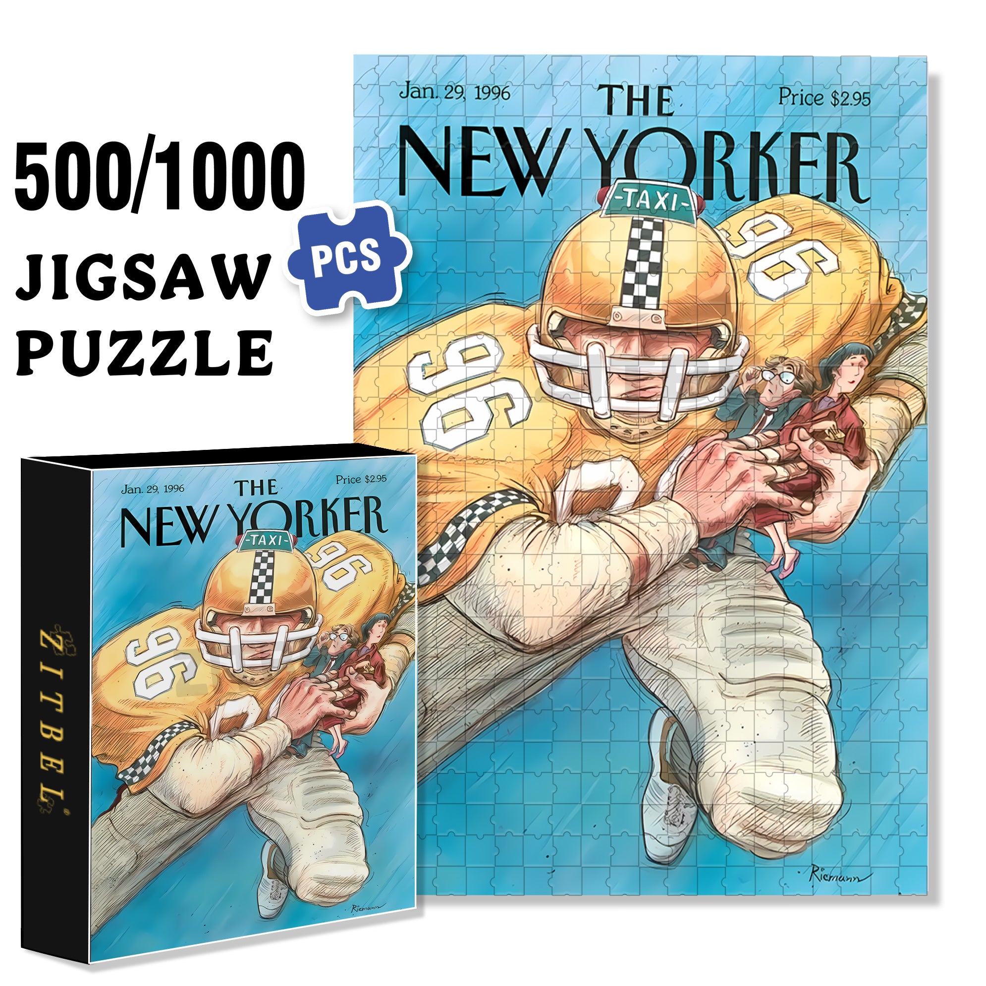 No. 96 500pcs/1000pcs Jigsaw Puzzle, Scratch-Resistant, Interactive Family Game & Brain-Boosting DIY Decor, Perfect for Halloween, Christmas & New Year Gifts, Family Puzzle Game