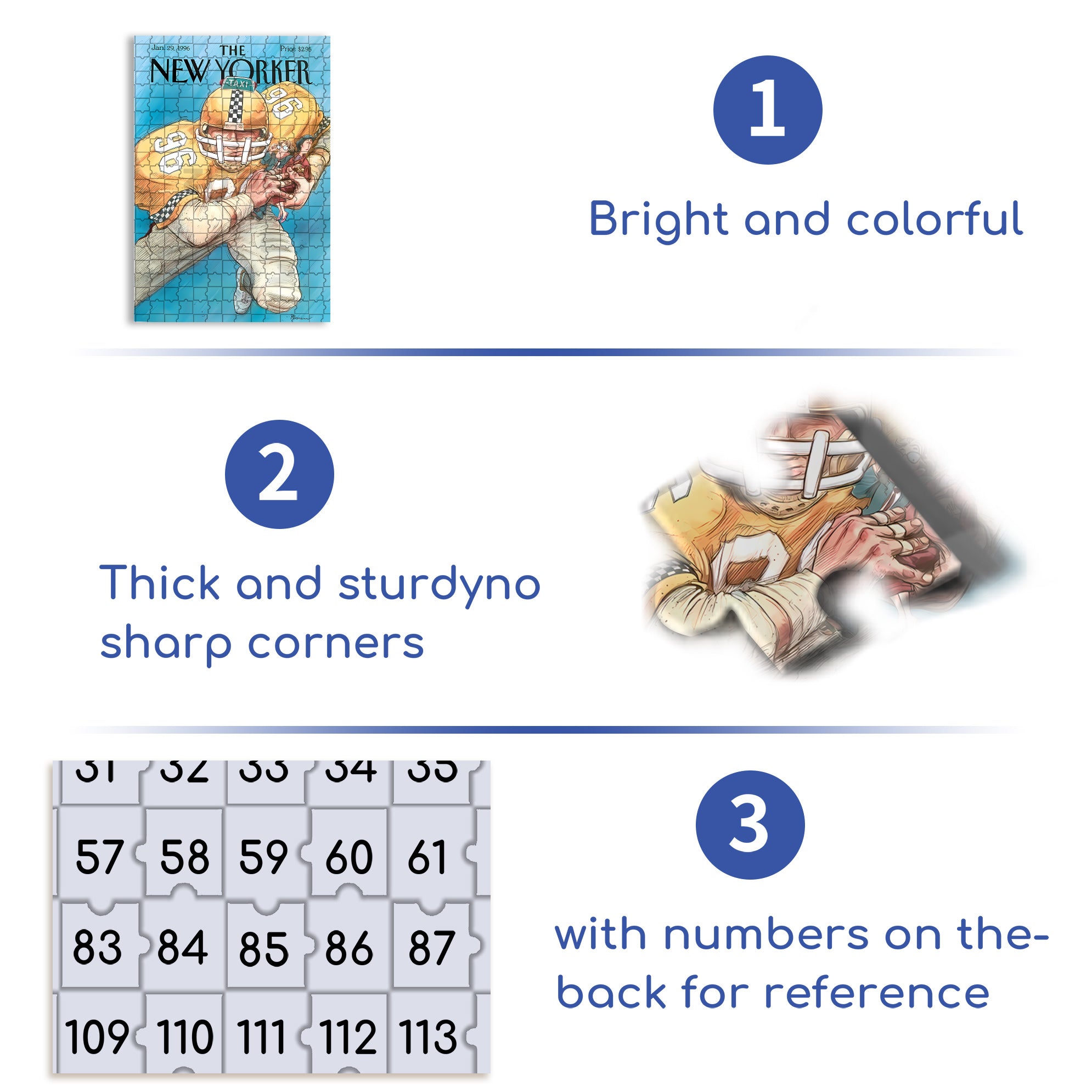 No. 96 500pcs/1000pcs Jigsaw Puzzle, Scratch-Resistant, Interactive Family Game & Brain-Boosting DIY Decor, Perfect for Halloween, Christmas & New Year Gifts, Family Puzzle Game