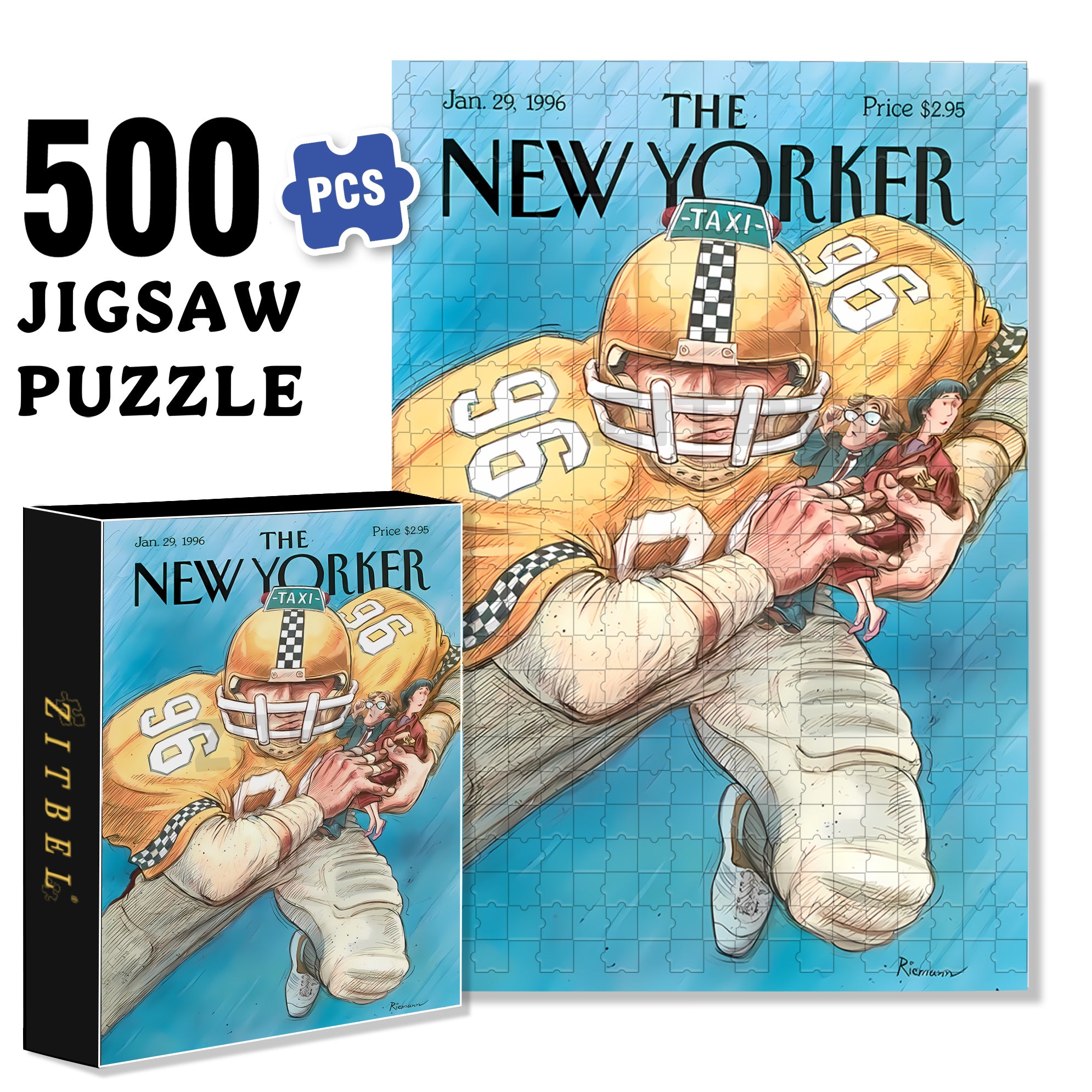 No. 96 500pcs/1000pcs Jigsaw Puzzle, Scratch-Resistant, Interactive Family Game & Brain-Boosting DIY Decor, Perfect for Halloween, Christmas & New Year Gifts, Family Puzzle Game