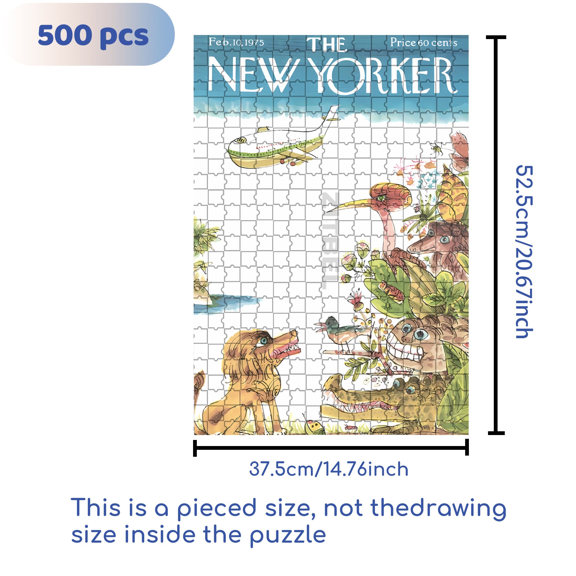 Plane Landing 500pcs/1000pcs Jigsaw Puzzle, Scratch-Resistant, Interactive Family Game & Brain-Boosting DIY Decor, Perfect for Halloween, Christmas & New Year Gifts, Family Puzzle Game