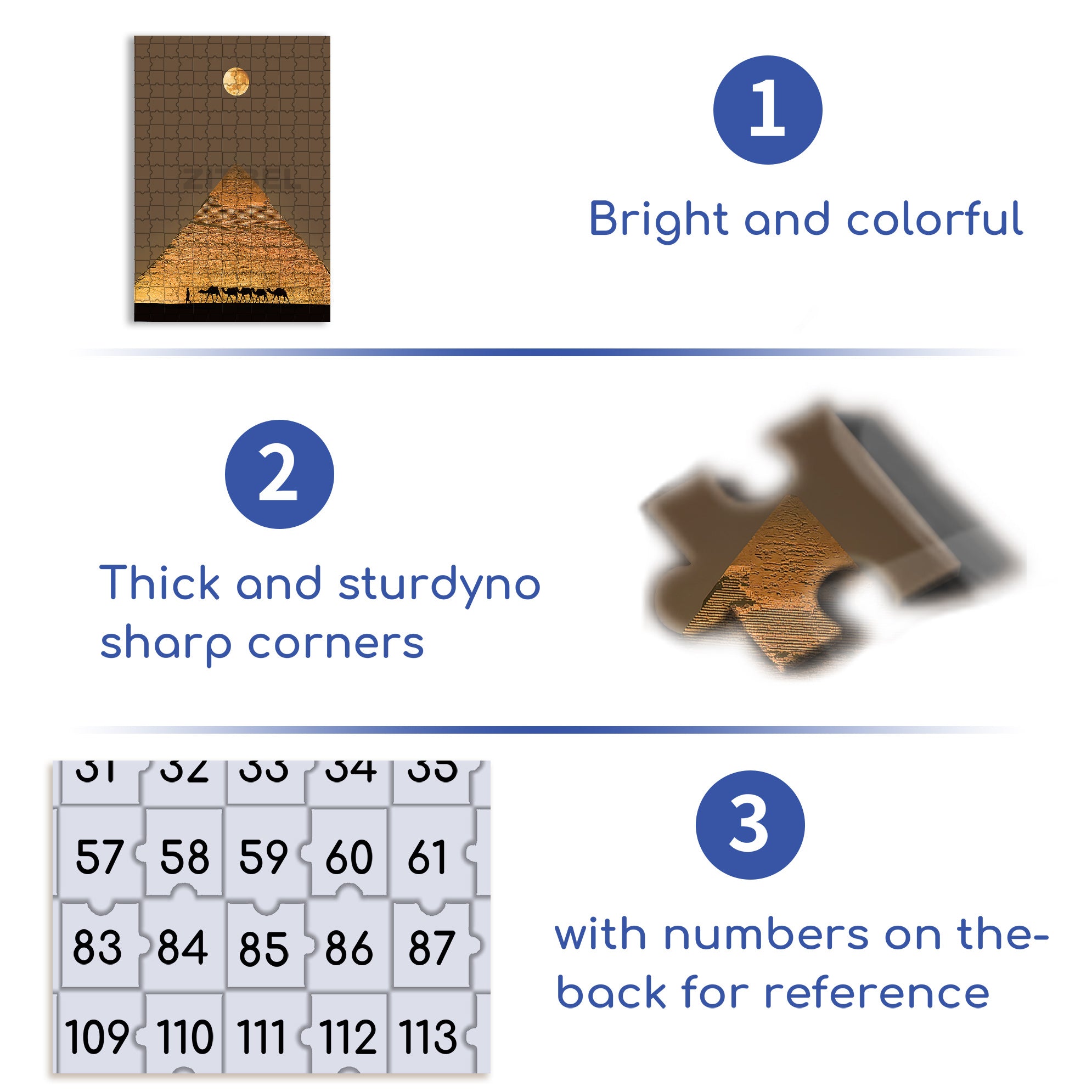 Pyramids At Night 500pcs/1000pcs Jigsaw Puzzle, Scratch-Resistant, Interactive Family Game & Brain-Boosting DIY Decor, Perfect for Halloween, Christmas & New Year Gifts, Family Puzzle Game