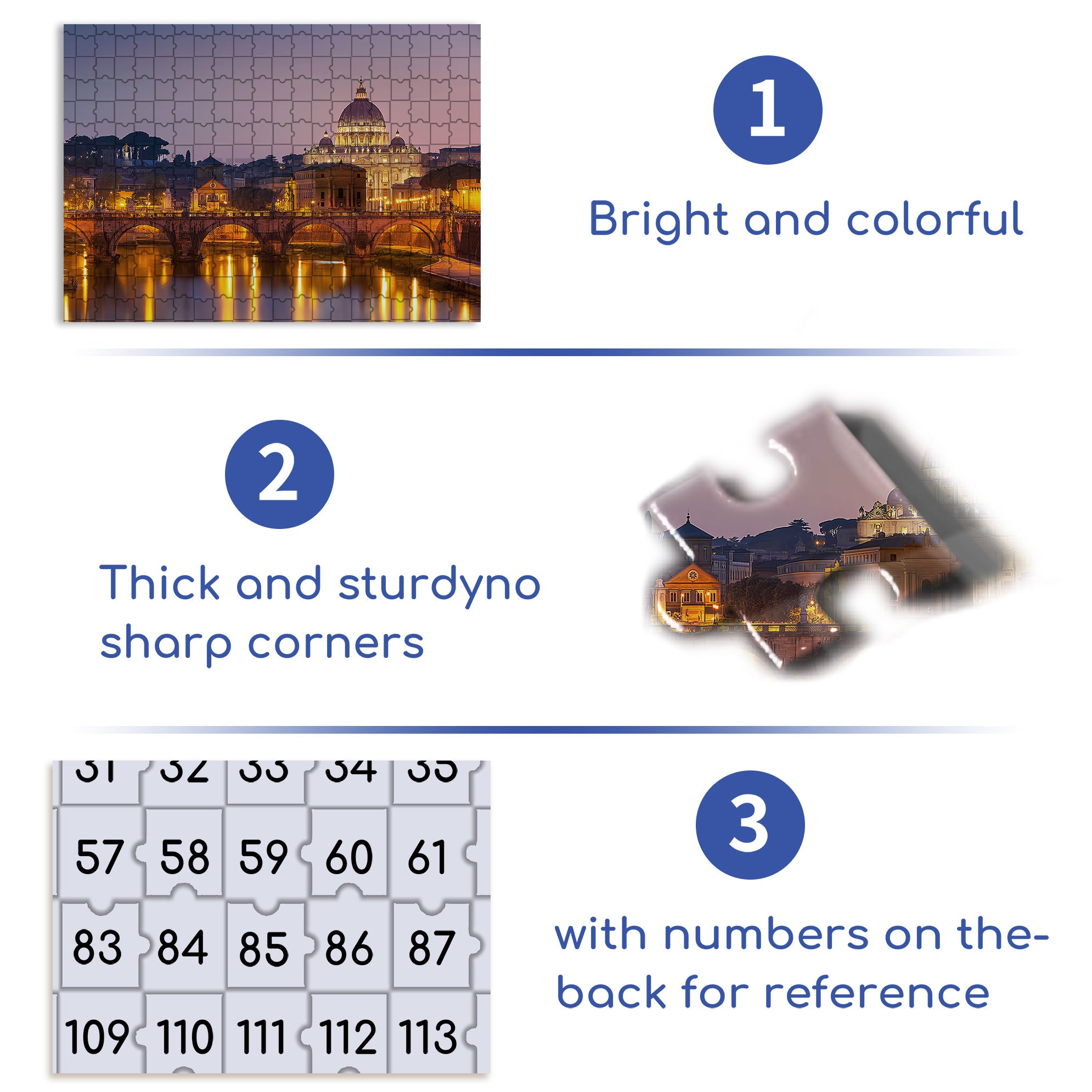 St. Peter's Basilica 500pcs/1000pcs Jigsaw Puzzle, Scratch-Resistant, Interactive Family Game & Brain-Boosting DIY Decor, Perfect for Halloween, Christmas & New Year Gifts, Family Puzzle Game