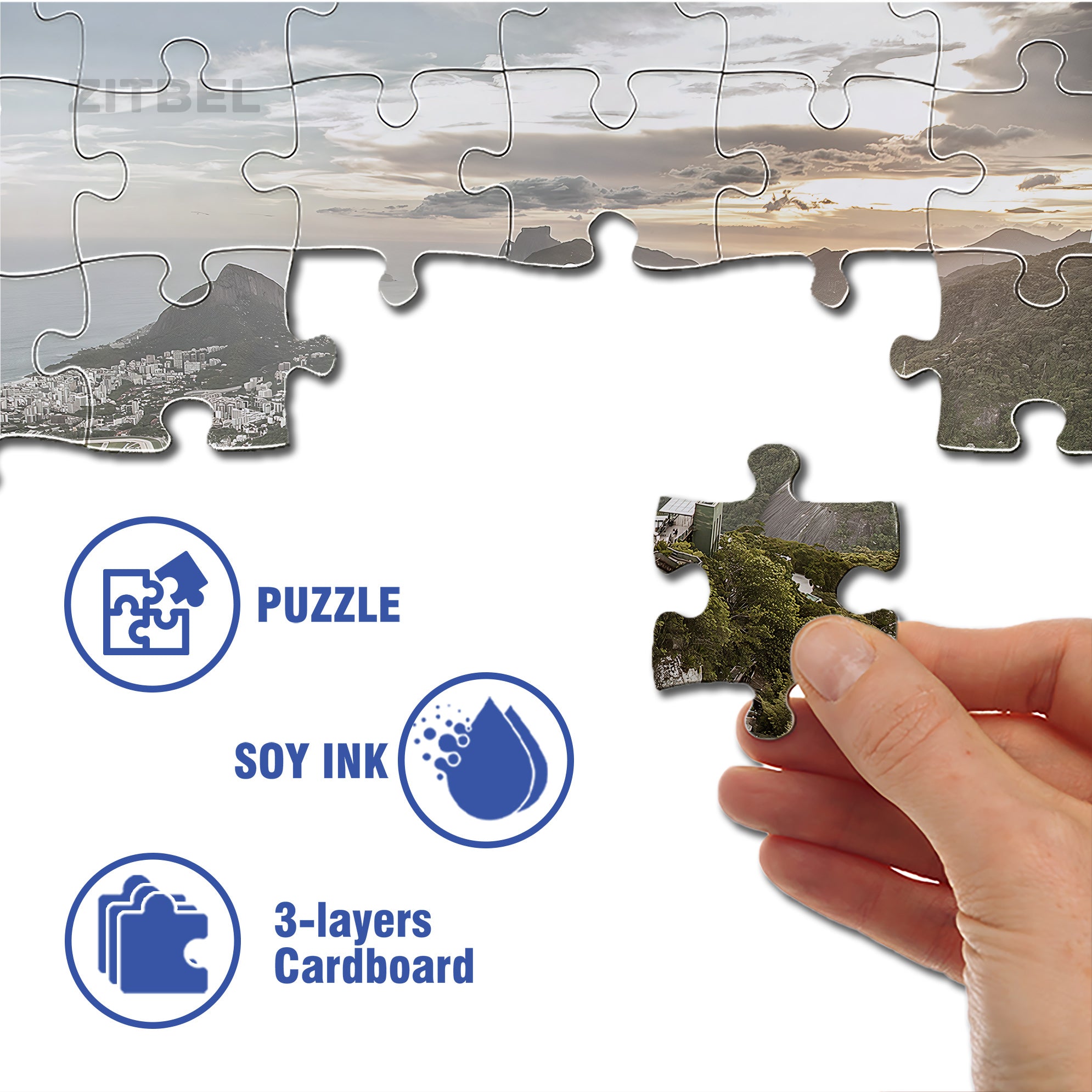 Statue of Jesus Christ the Savior 500pcs/1000pcs Jigsaw Puzzle, Scratch-Resistant, Interactive Family Game & Brain-Boosting DIY Decor, Perfect for Halloween, Christmas & New Year Gifts, Family Puzzle Game